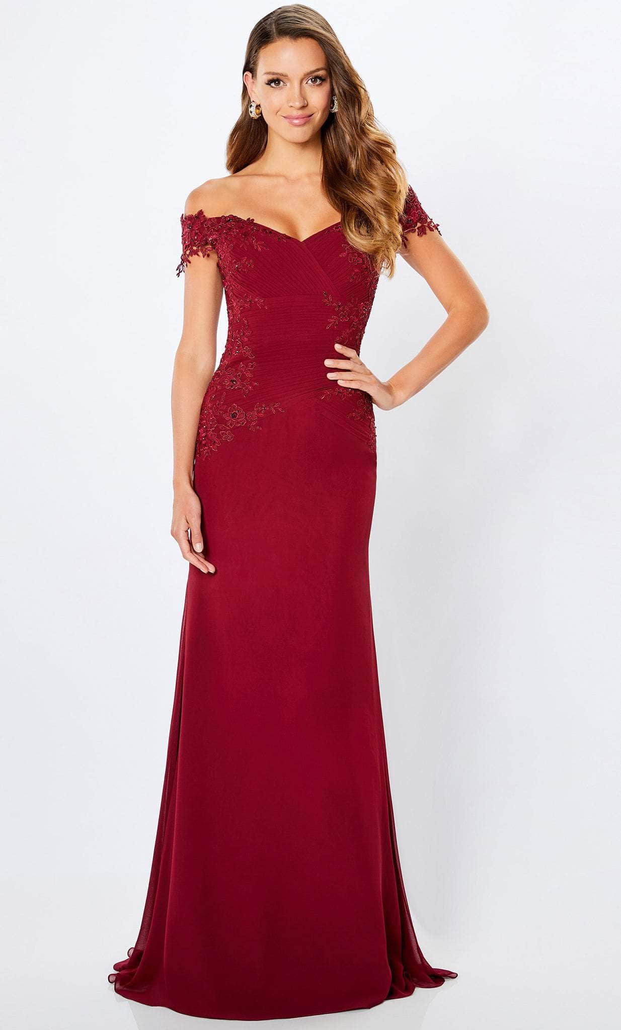 Laced Sleeves Formal Gown