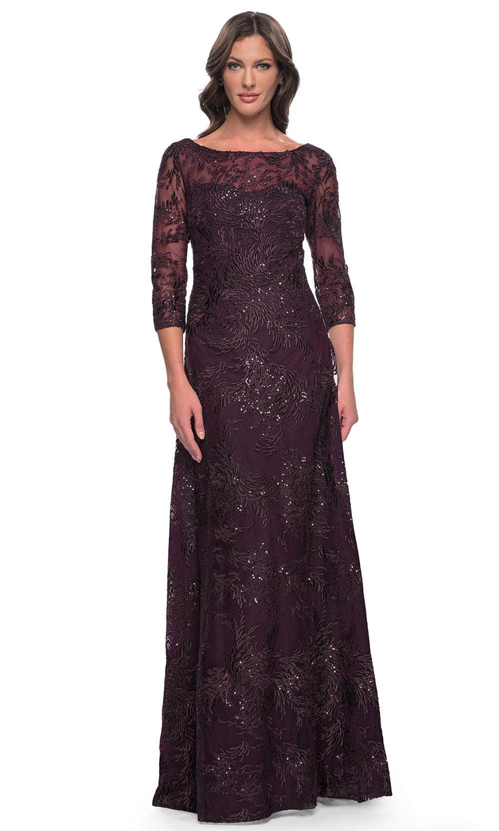 Illusion A-Line Formal Dress