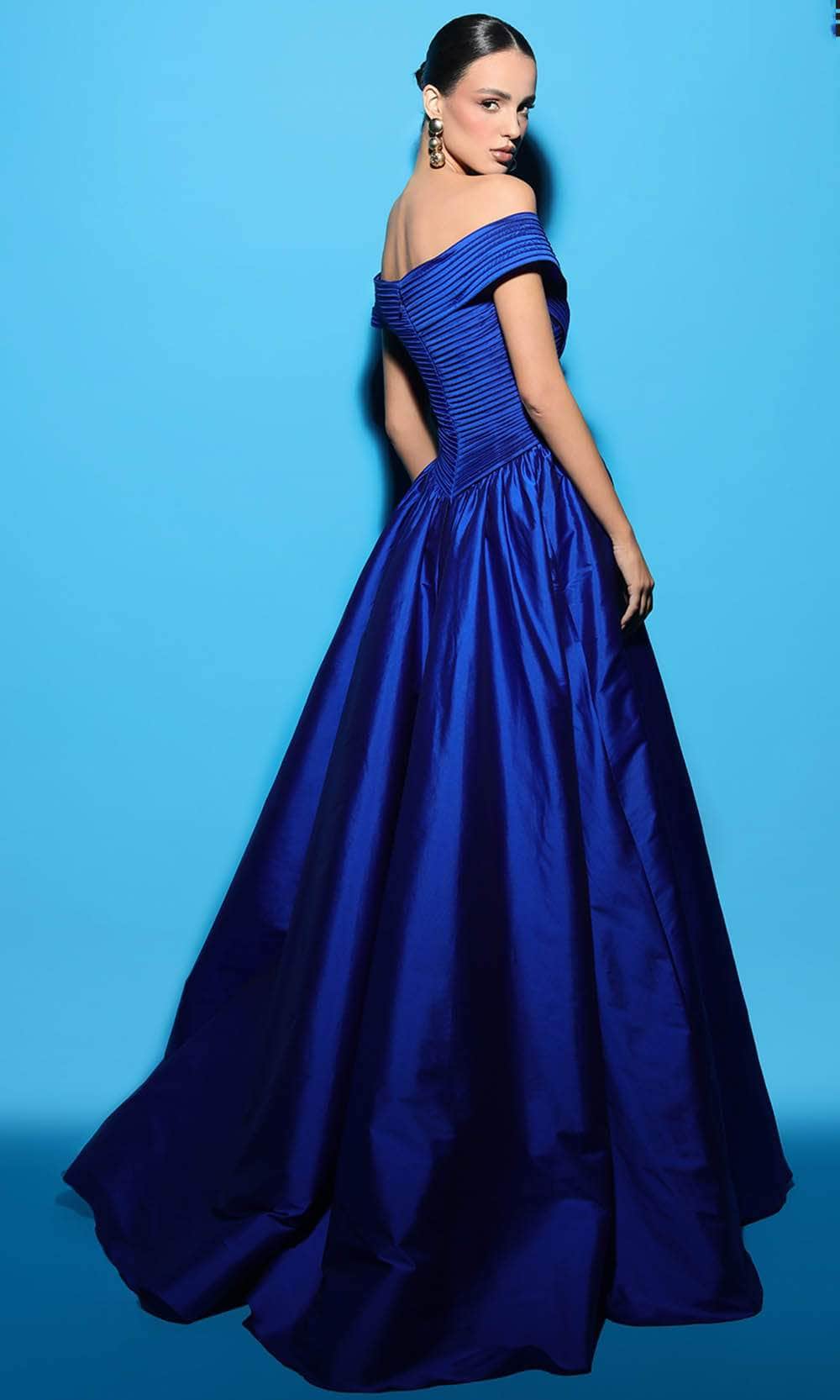 Weaved Overskirt Evening Gown