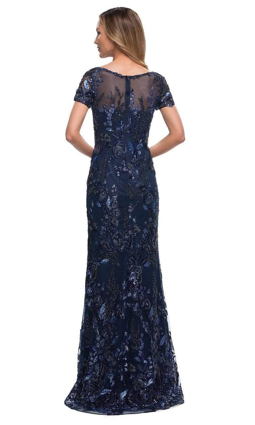 29961 Floral Sequined Evening Mother of the Bride Dress