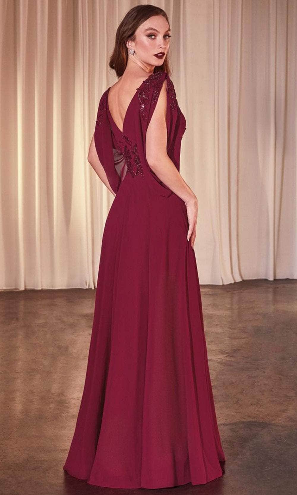Applique Split Sleeve Gown