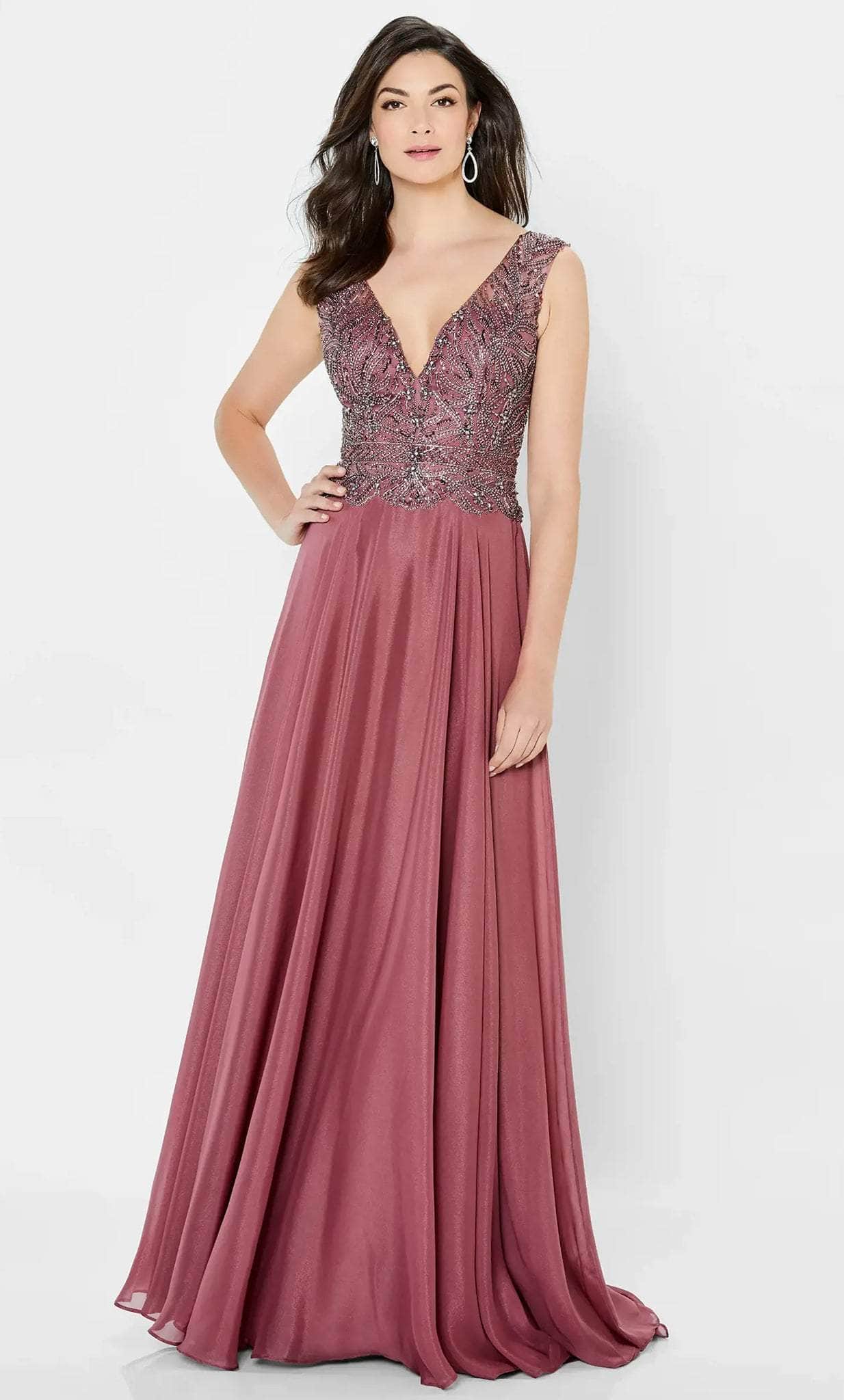Flowy A-line Embellished Gown