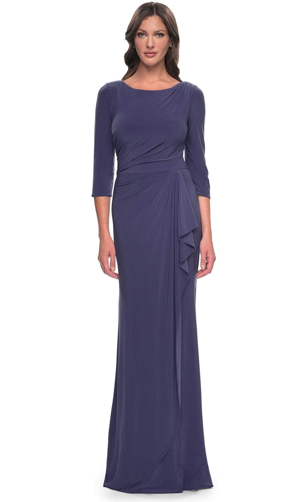 Jersey Quarter Sleeve Evening Dress