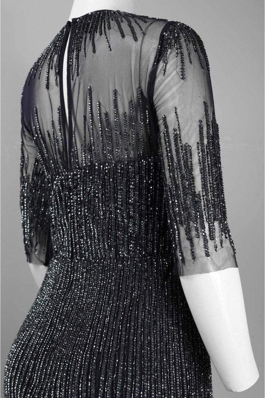 91896950 Embellished Illusion Jewel Sheath Gown