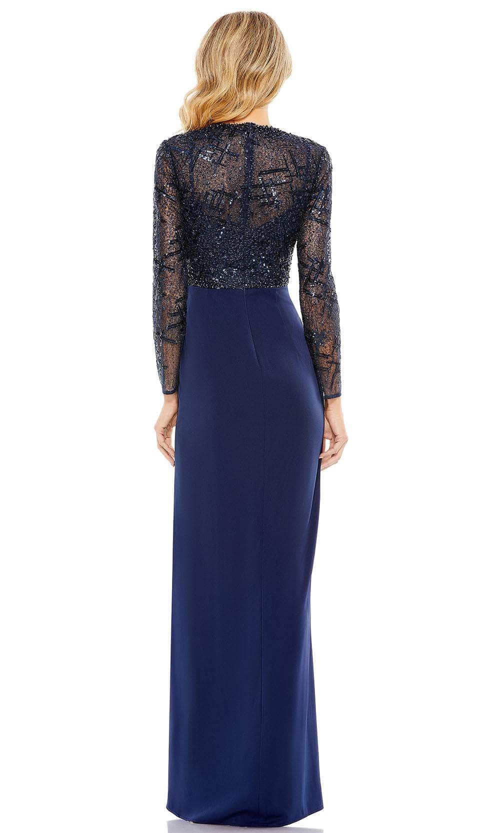 High Neck Embellished Fitted Bodice Evening Dress