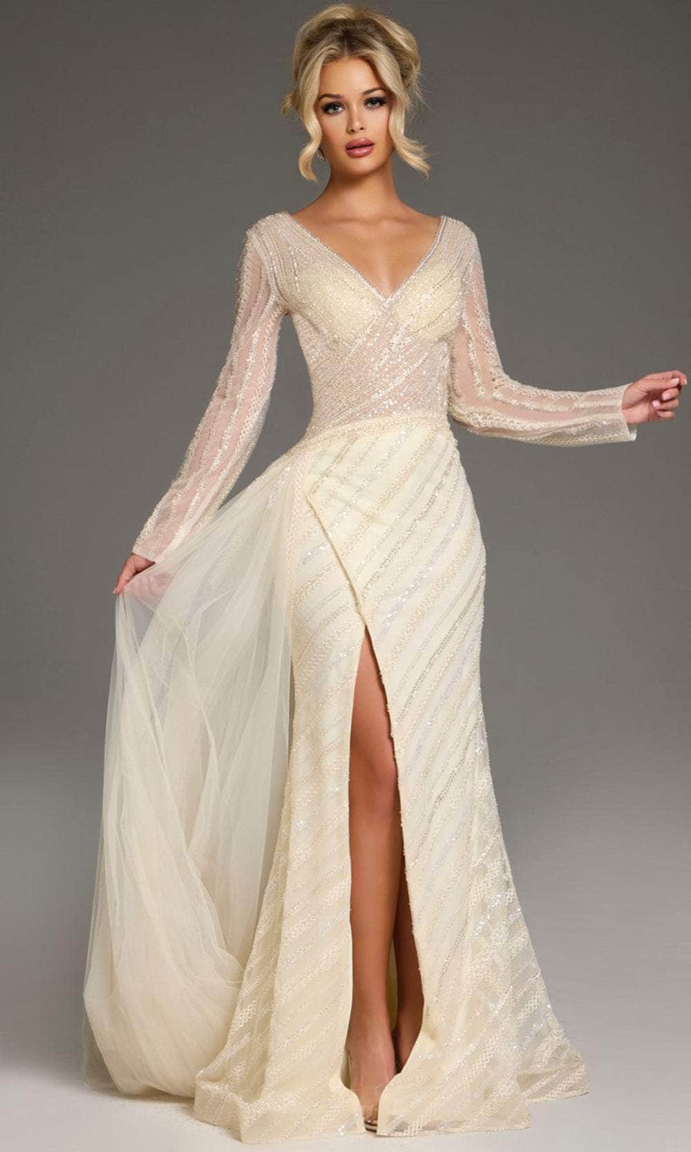 Long Sleeve Lace Prom Gown