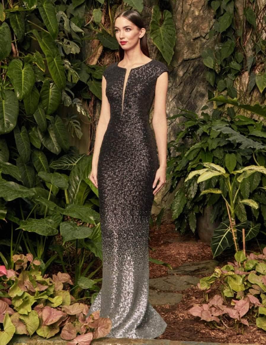 959 Jewel Fitted Sheath Evening Gown