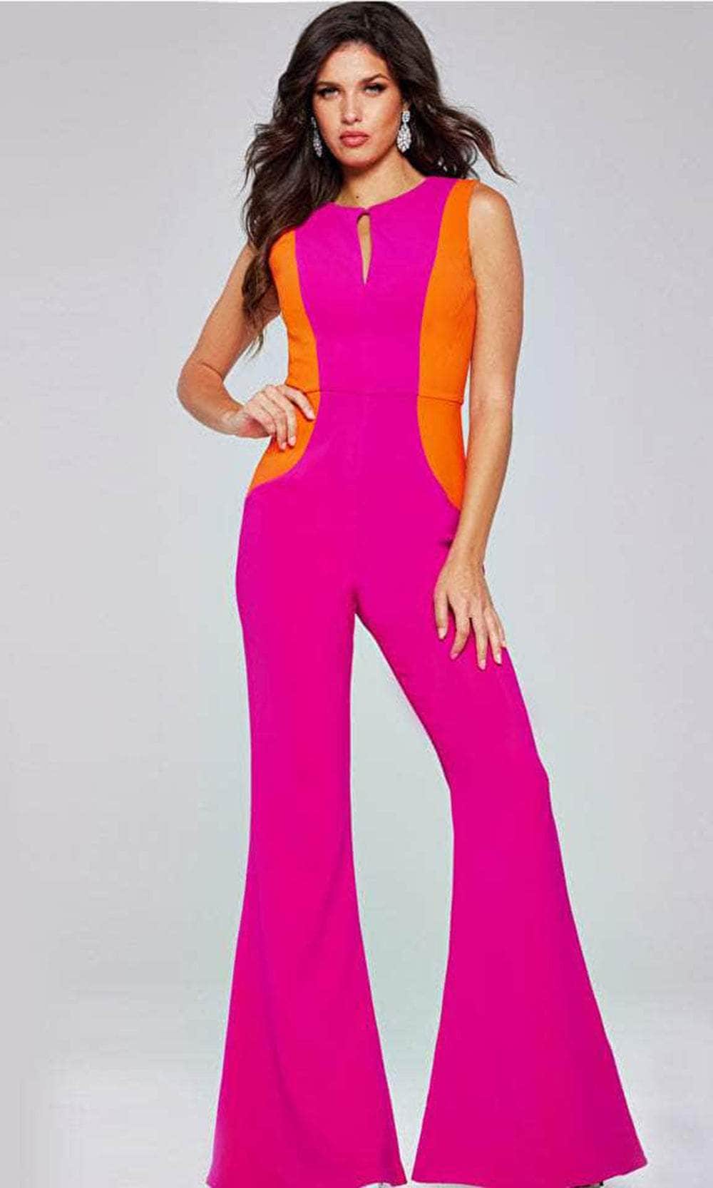 Sleeveless Jewel Neck Jumpsuit