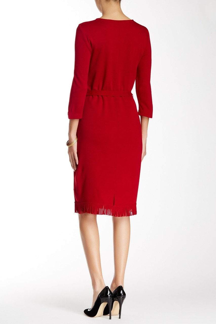 L24631 Fringed Hem Dress