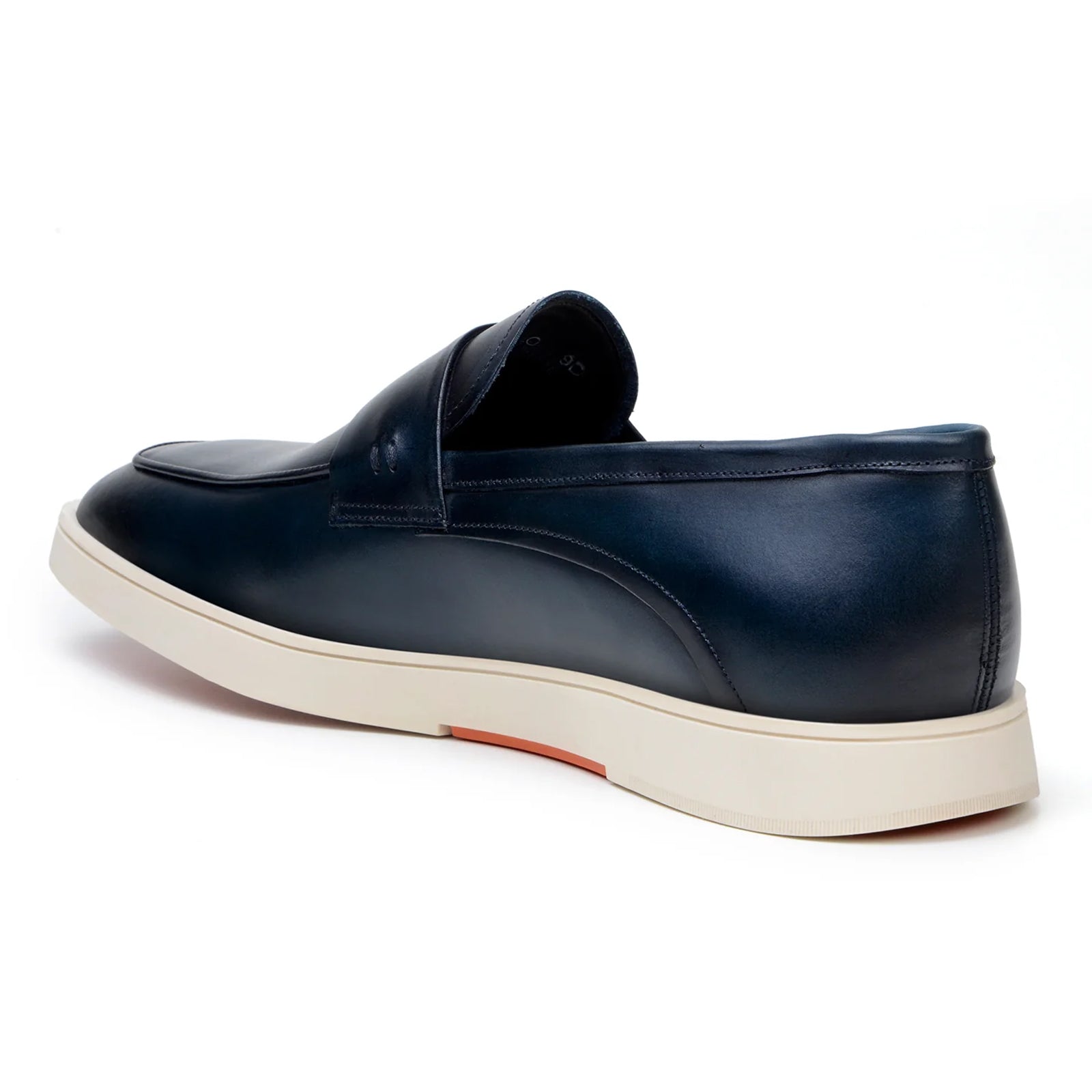 Men’s Belvedere Maurizio Nappa Leather Casual Penny Loafer in Navy