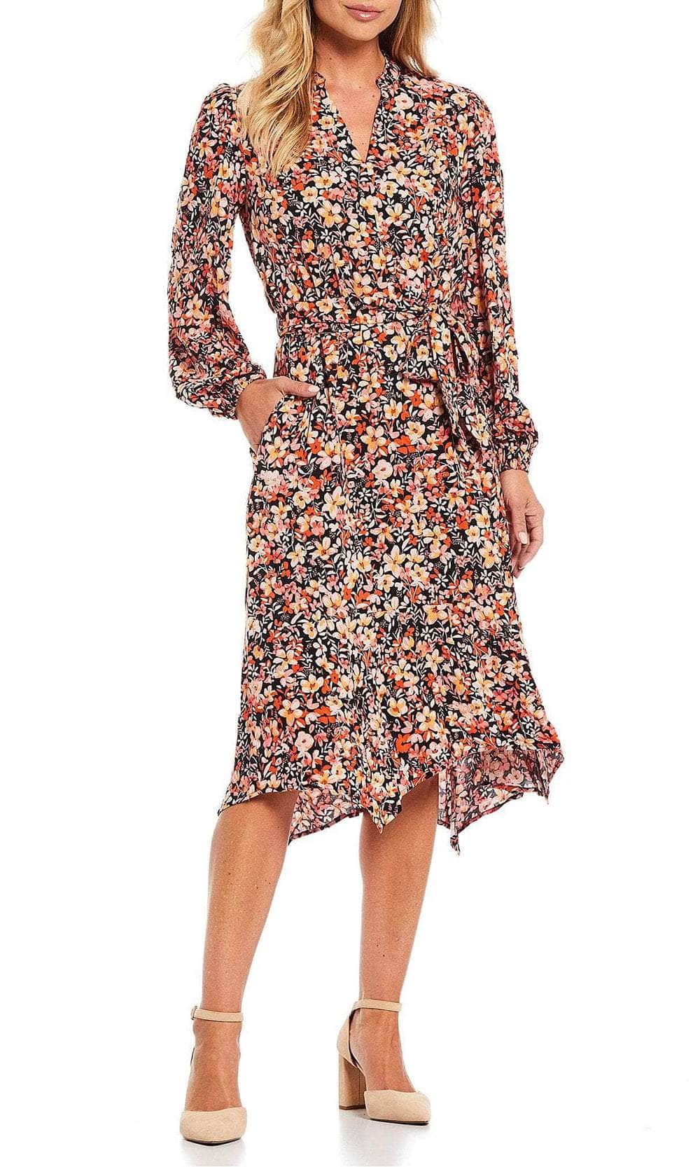 Bishop Sleeve Floral Dress