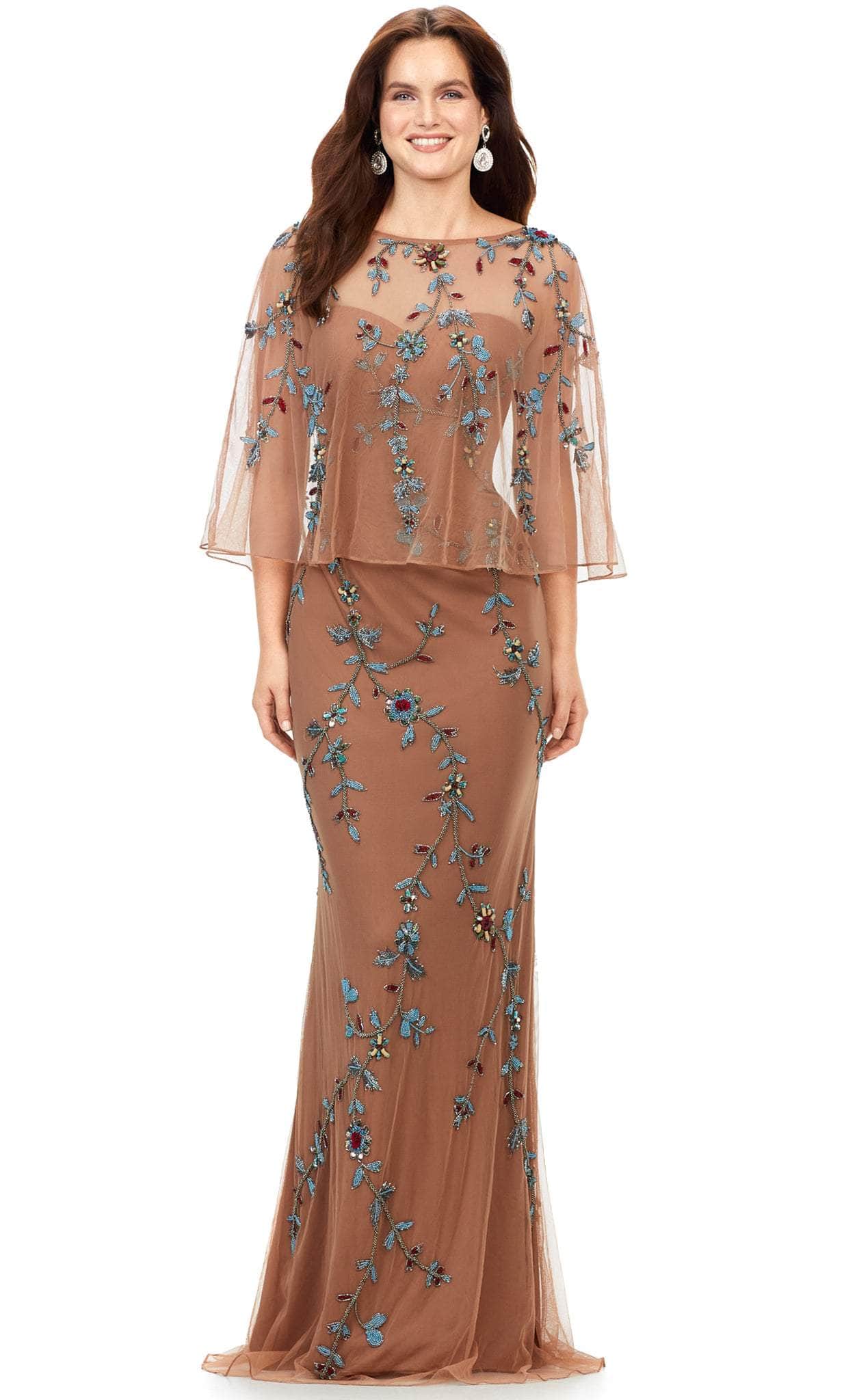 Strapless With Overlay Evening Dress