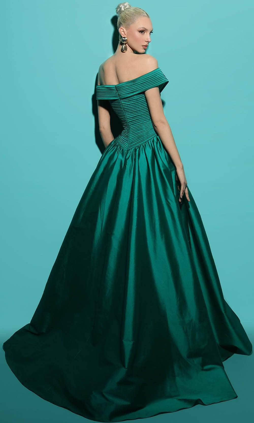 Weaved Overskirt Evening Gown