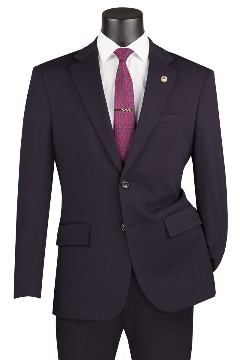 Men’s Basic Slim Fit Ultra Stretch Wedding Suit in Charcoal Grey