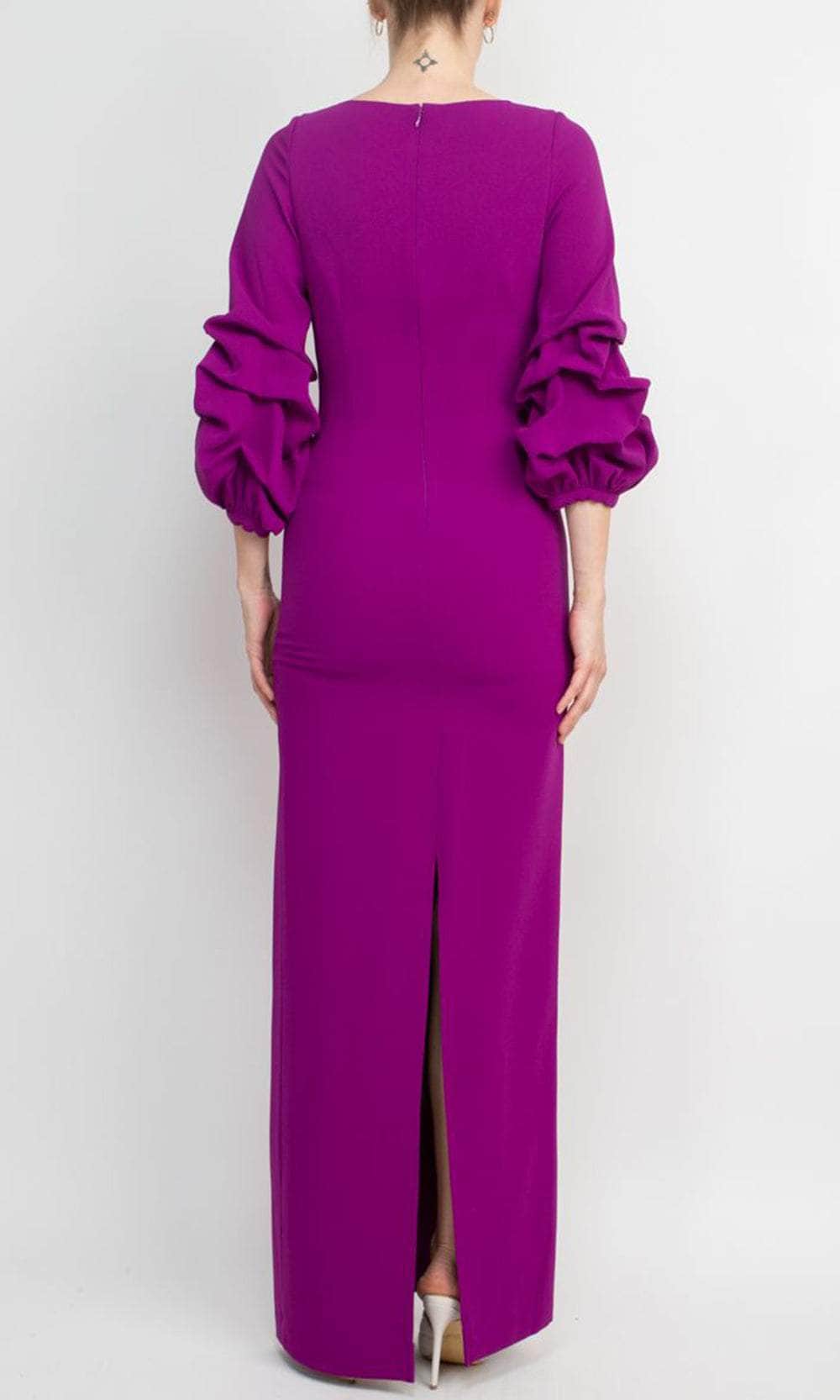 Ruffle Sleeve Formal Dress