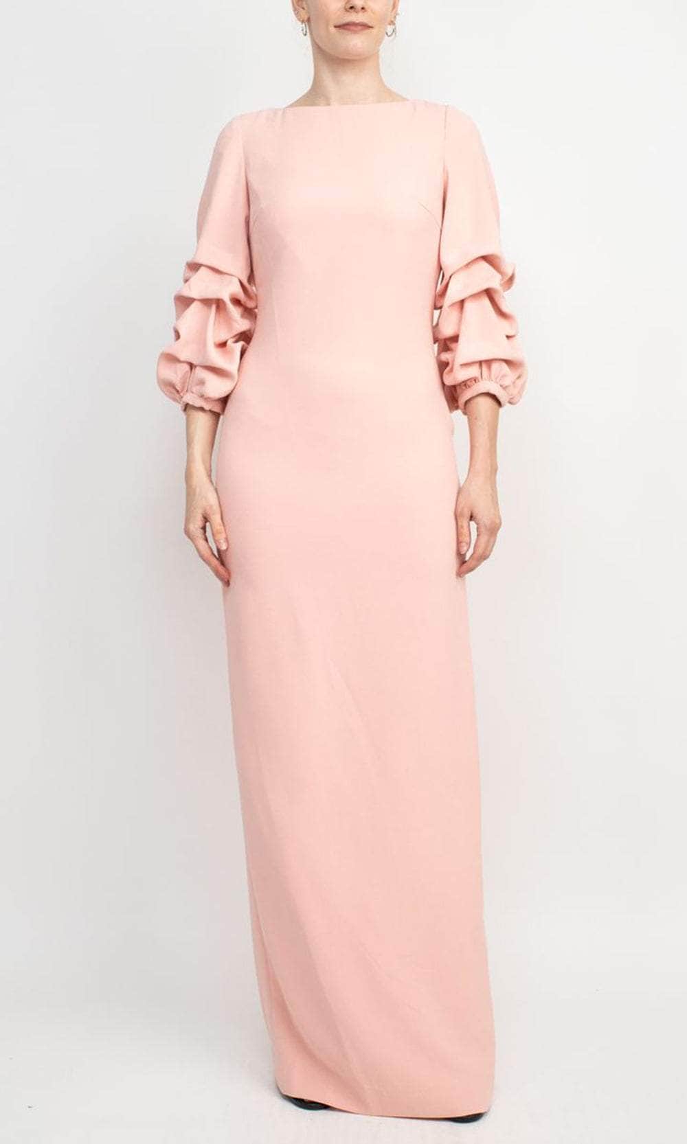 Ruffle Sleeve Formal Dress
