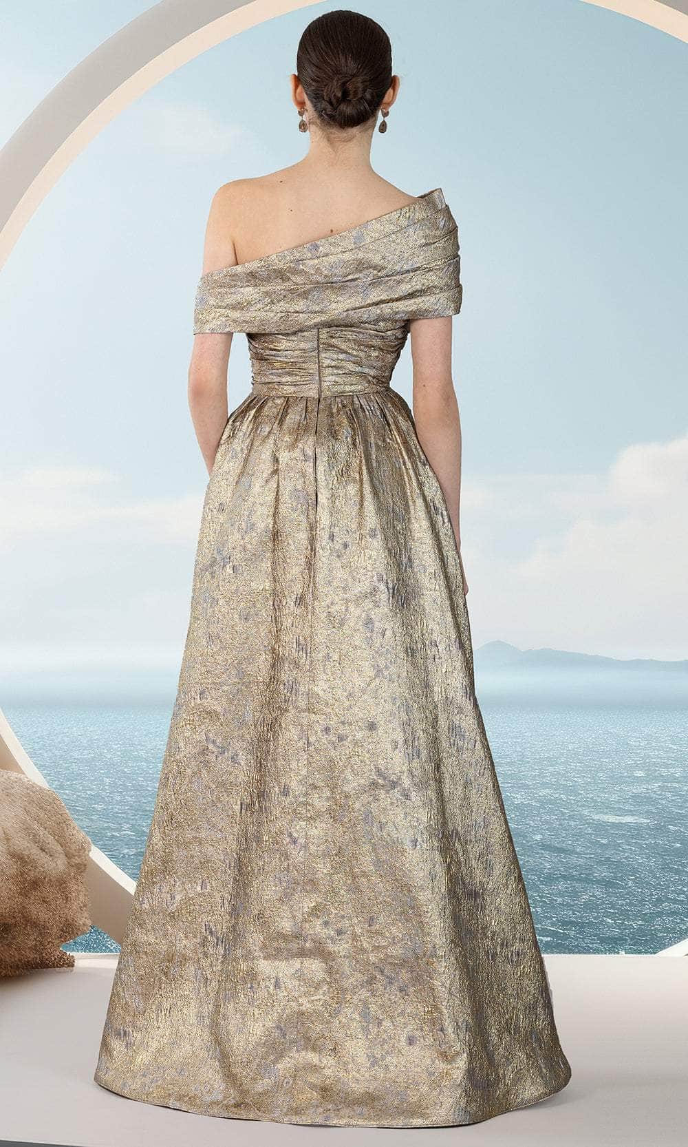 Multi Bodice Metallic Gown