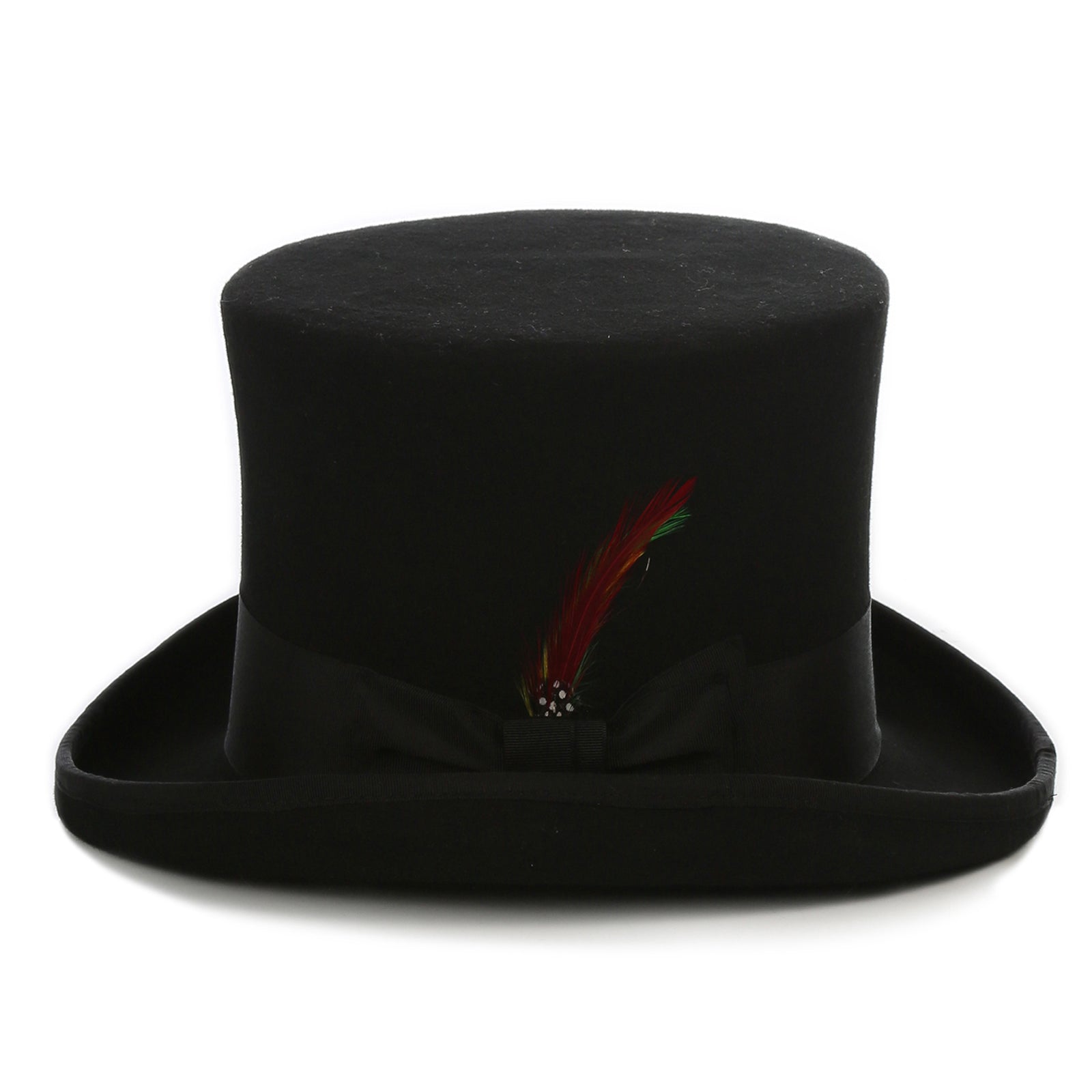 Men’s Tall 100% Wool Dress Top Hat in Black