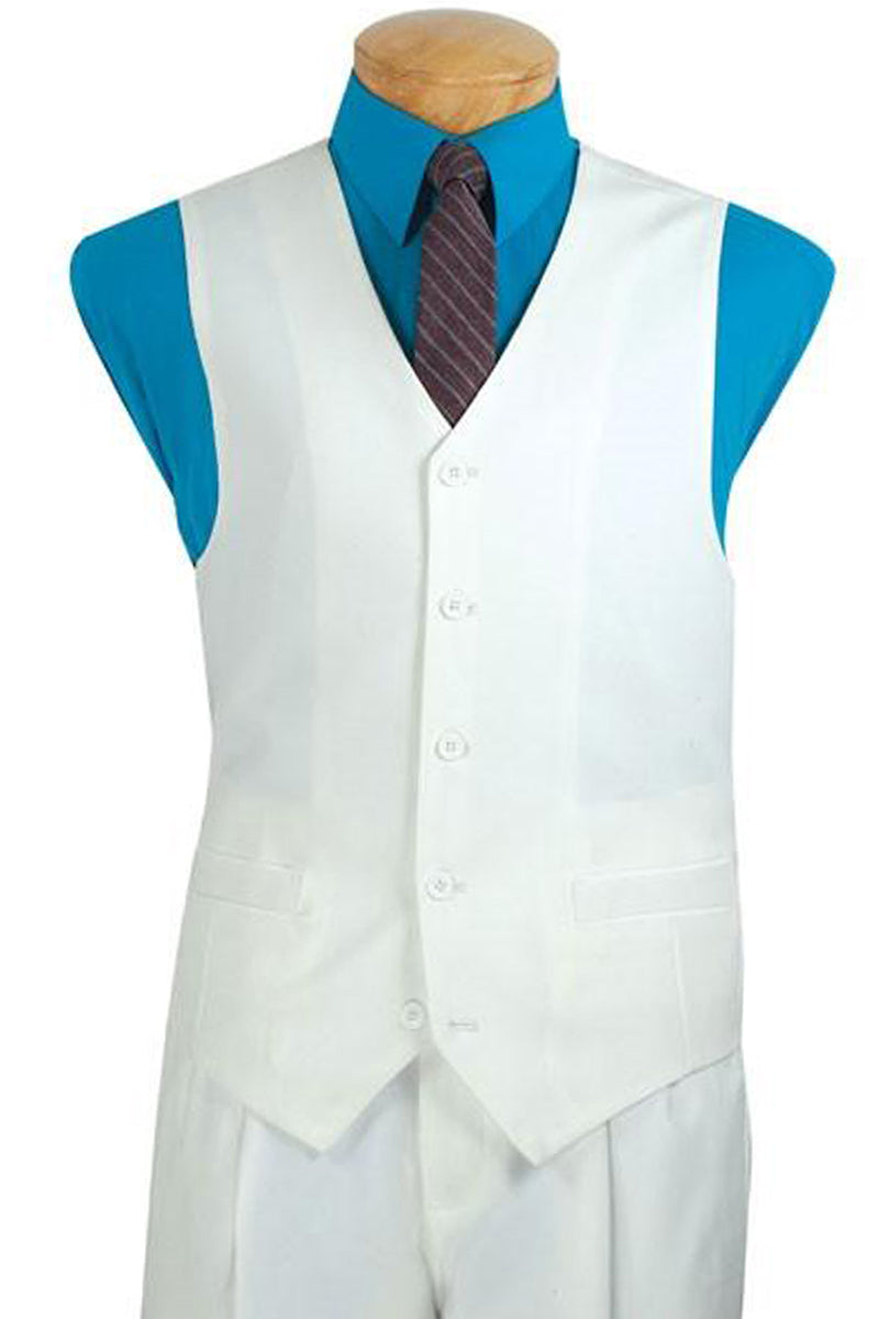 Men’s Poplin Suit & Tuxedo Vest in White