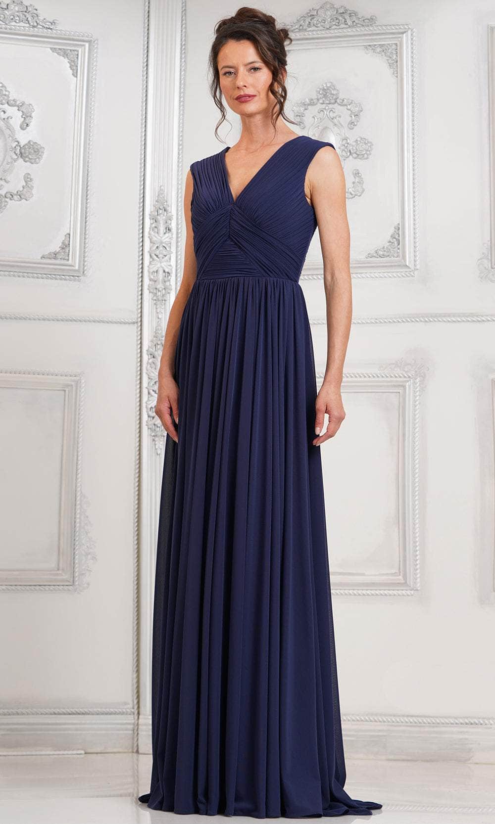 Cap Sleeve Ruched Evening Dress