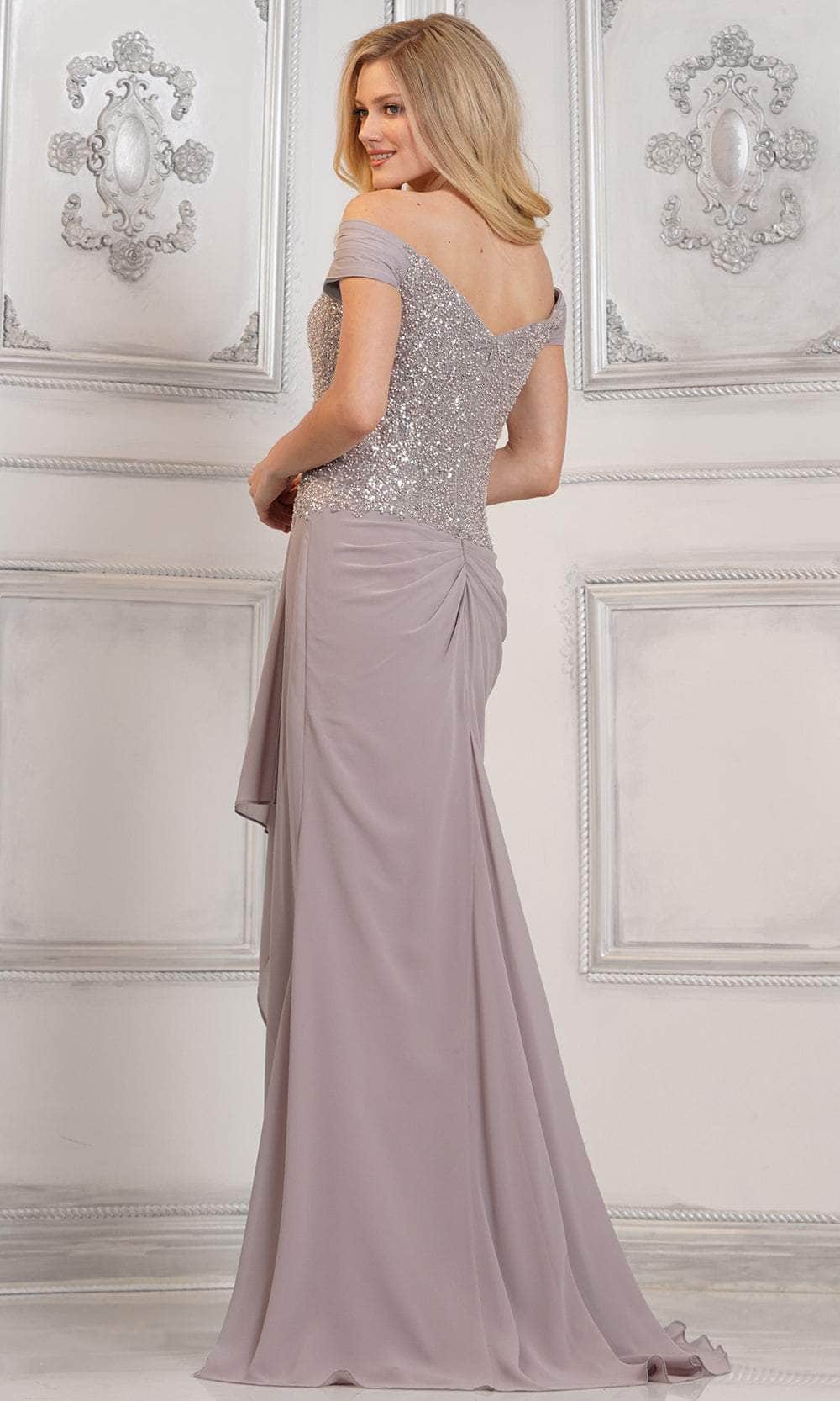 Cap Sleeve Beaded Top Formal Gown
