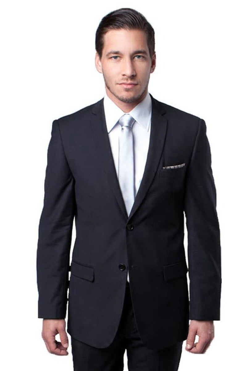 Men’s Basic 2 Button Slim Fit Wedding Suit in Charcoal Grey