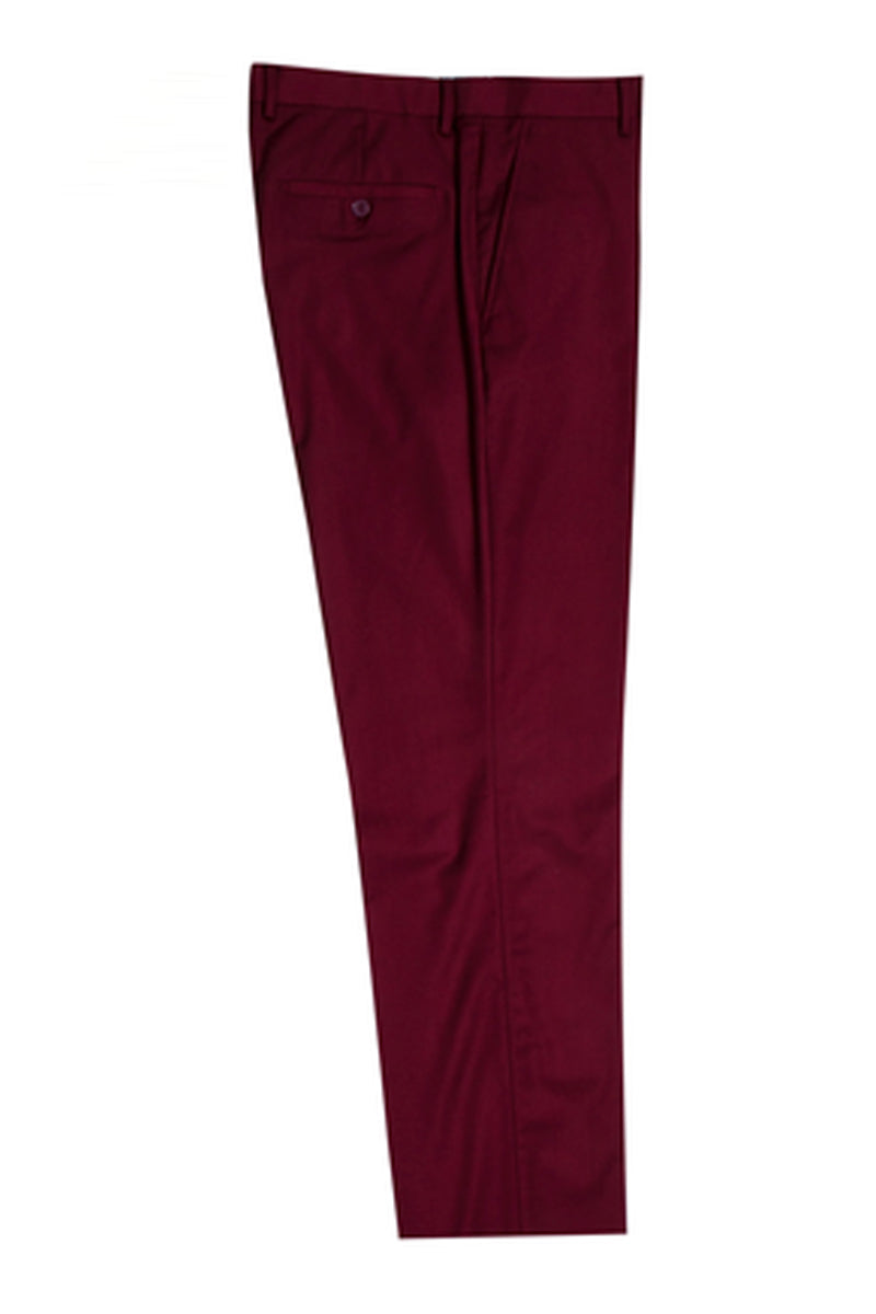 Men’s Two Button Vested Stacy Adams Basic Suit in Burgundy