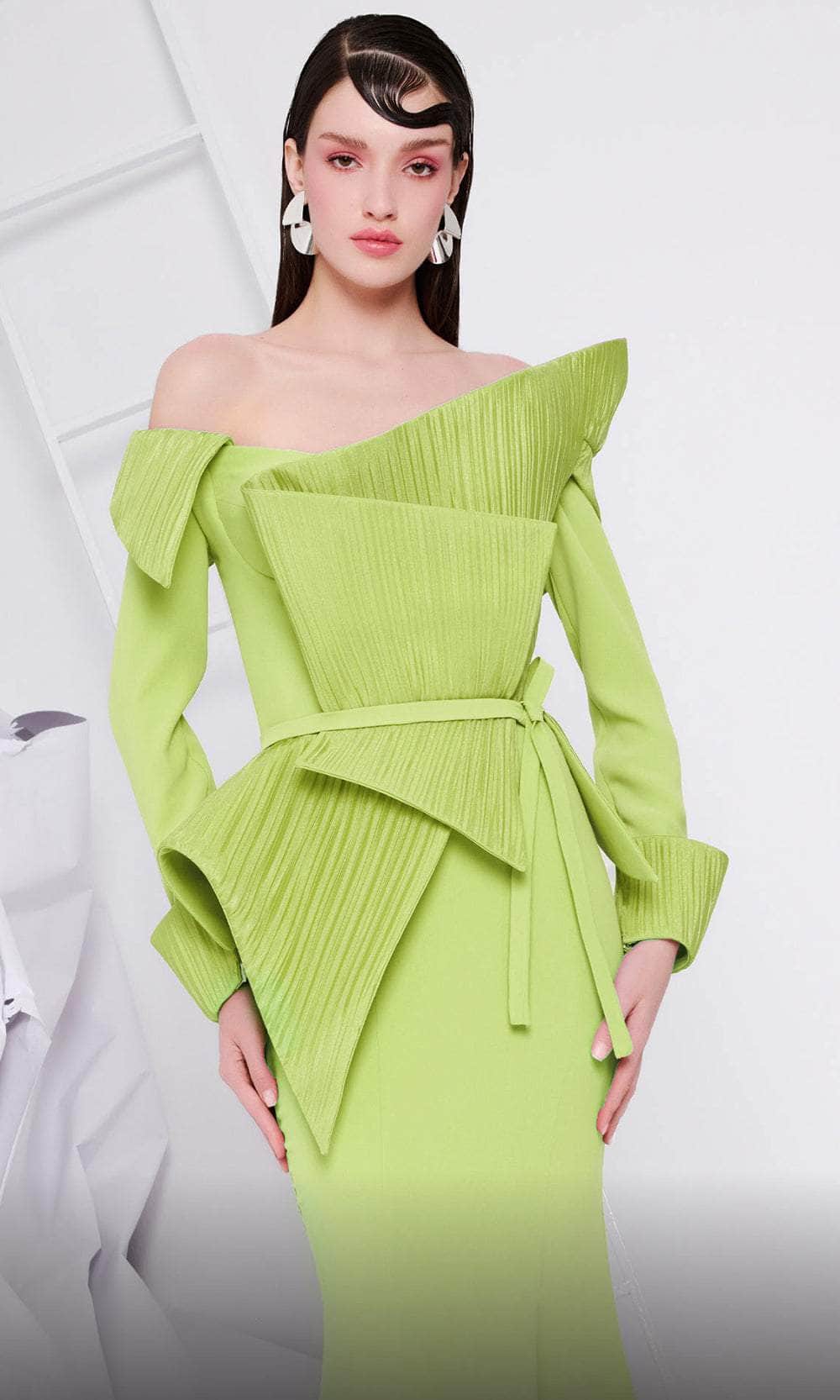 Off Shoulder Ruched Evening Gown