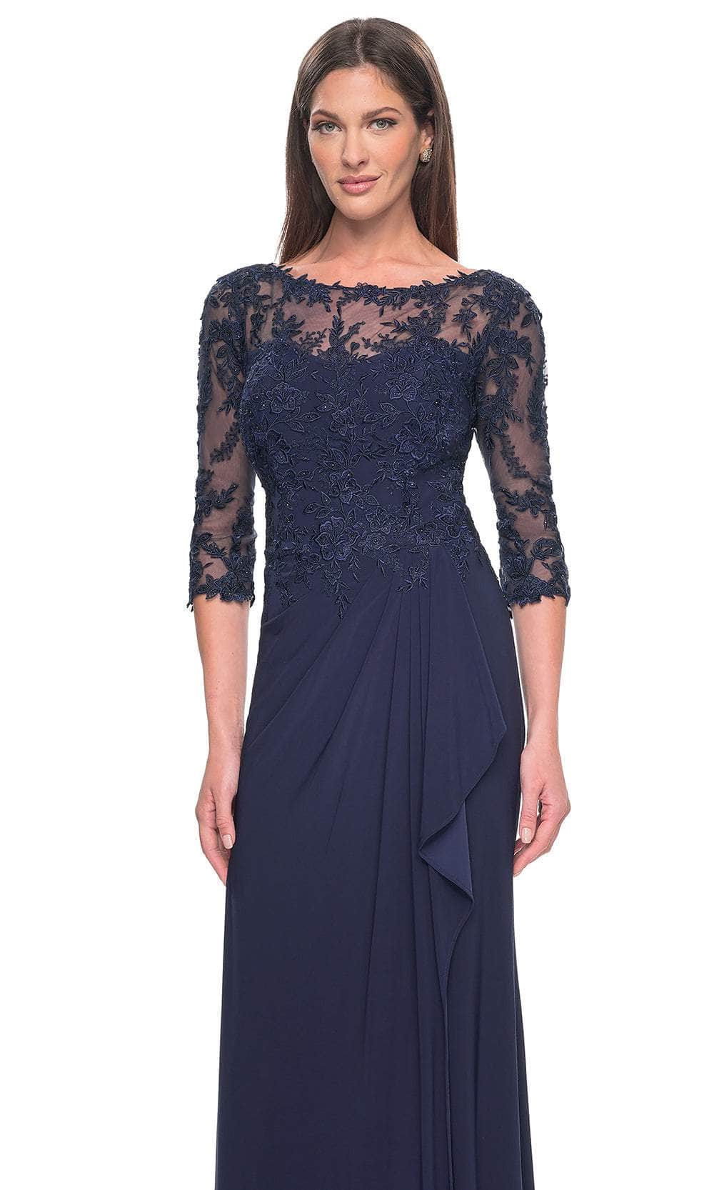 Illusion Bateau Evening Dress
