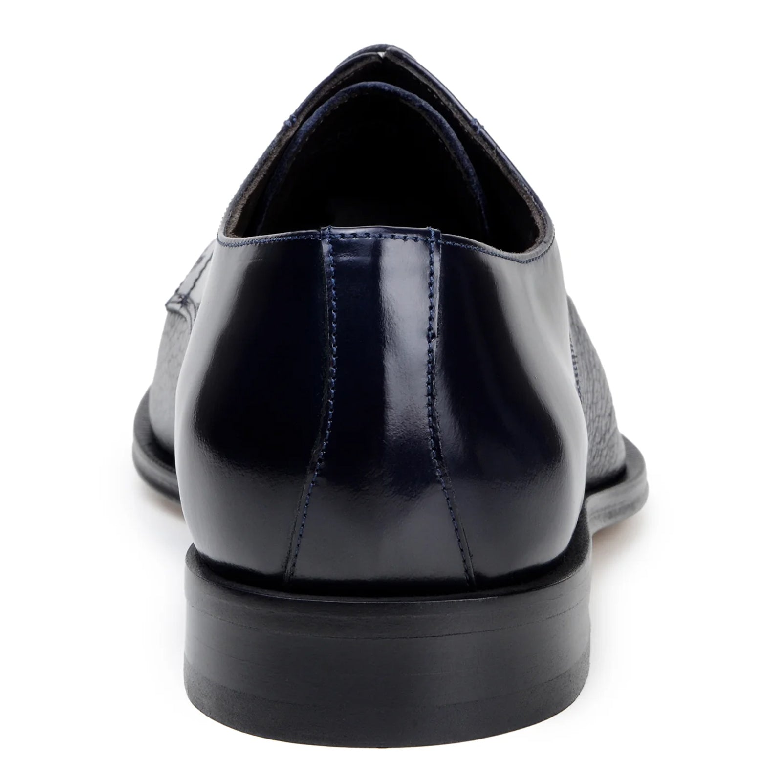 Men’s Belvedere Alexander Italian Deerskin & Nappa Leather Cap Toe Dress Shoe in Navy