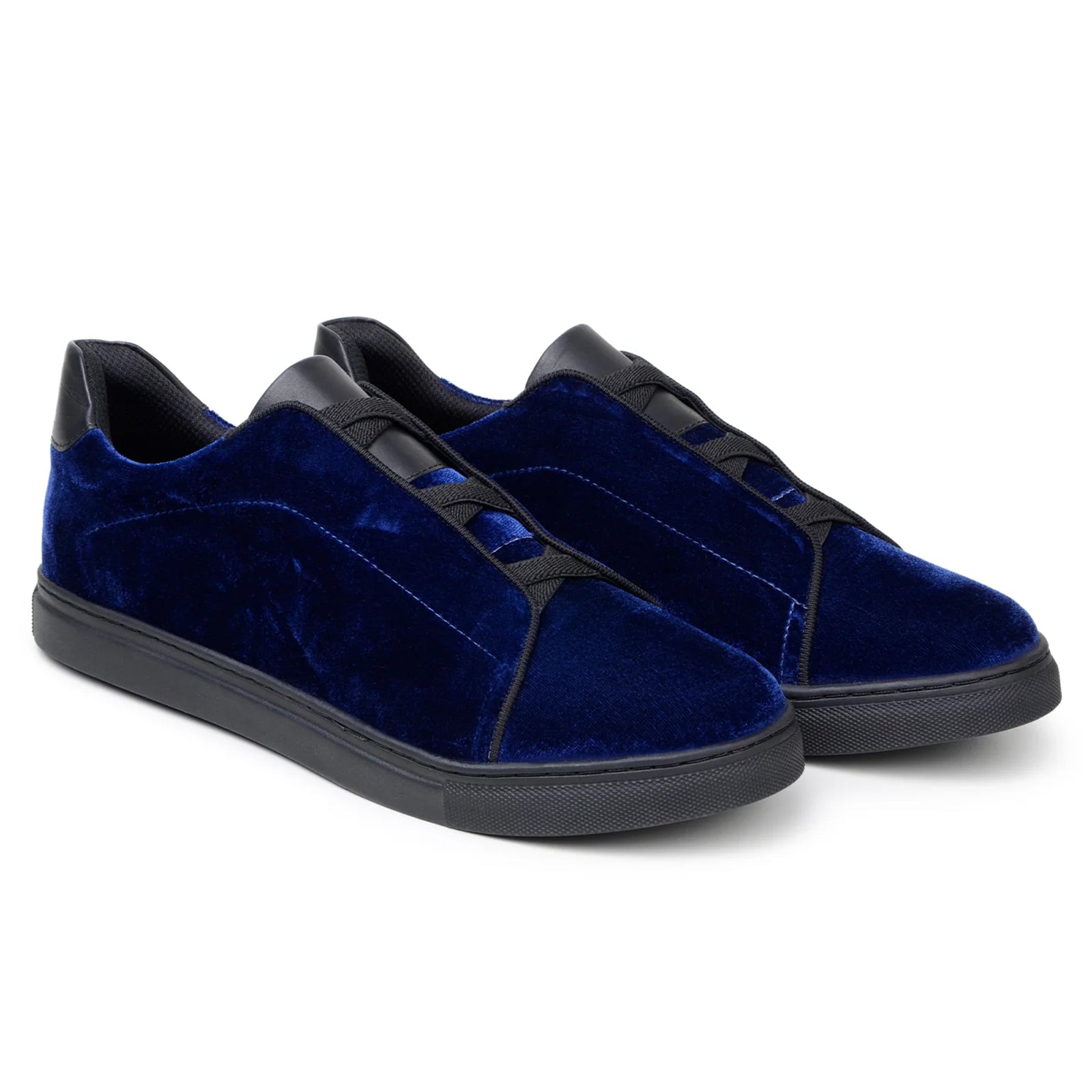 Men’s Belvedere Eros Velvet Dress Sneaker in Midnight Blue