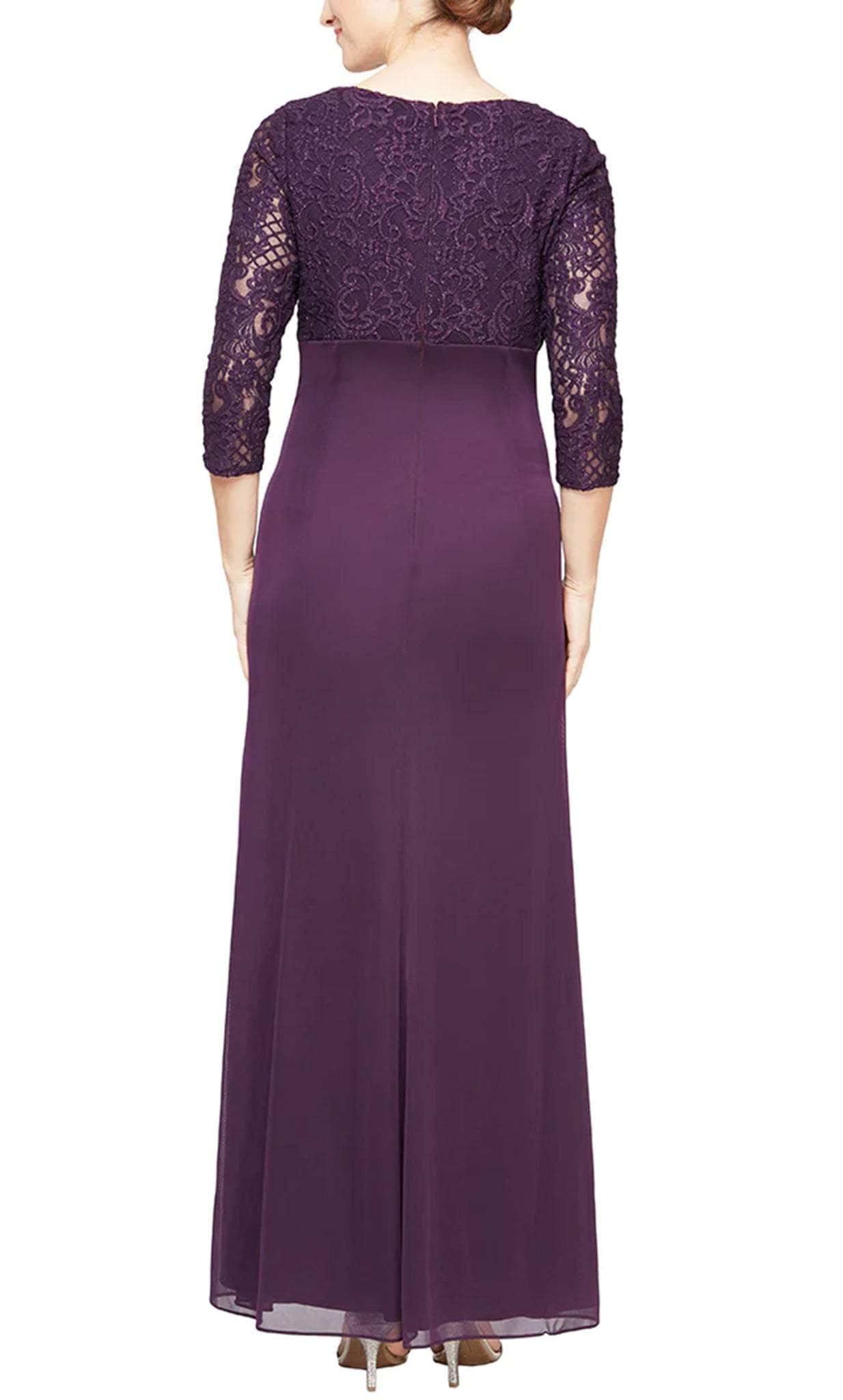 Formal Lace-Made High Waist Evening Gown