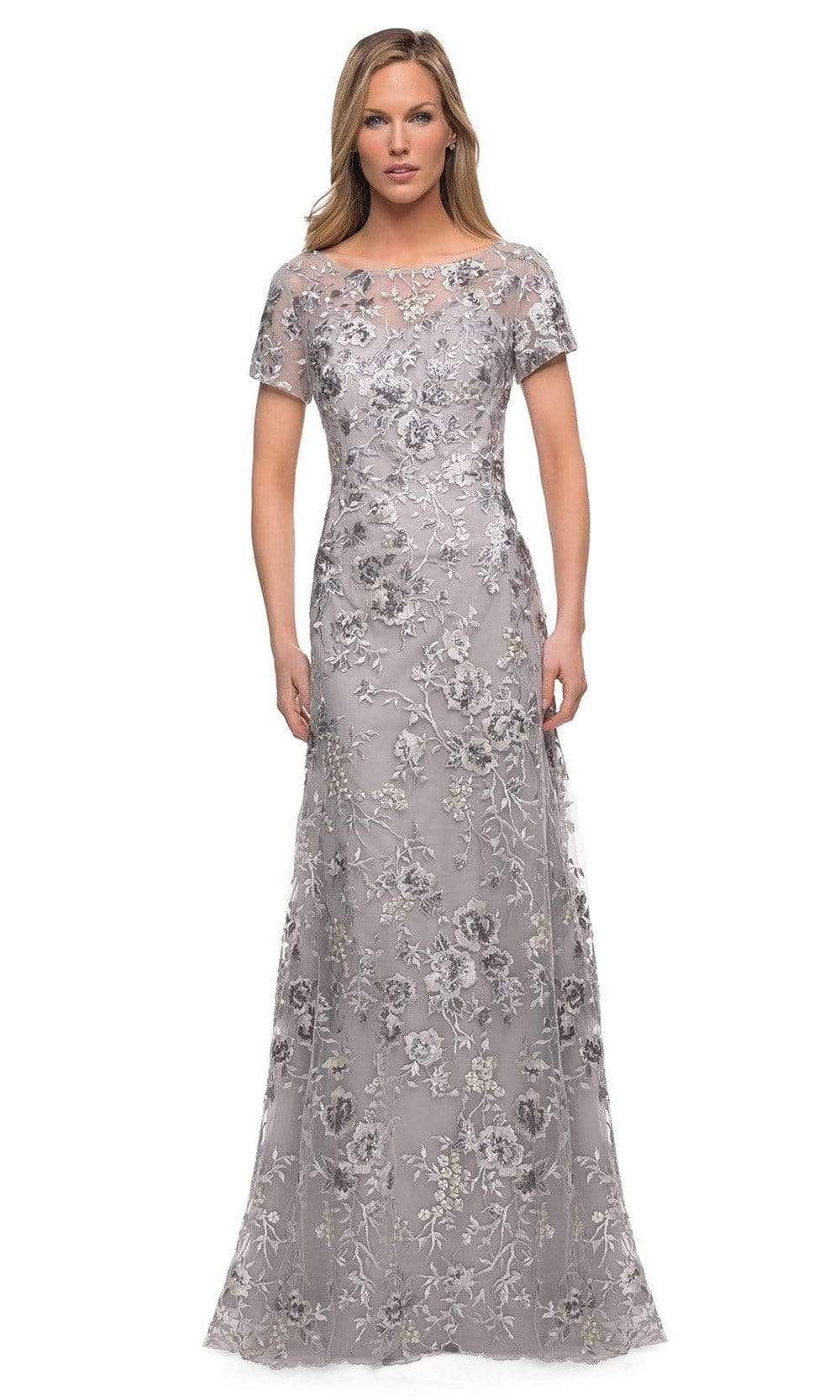 29281 Floral Embroidered A-line Mother of the Groom Gown