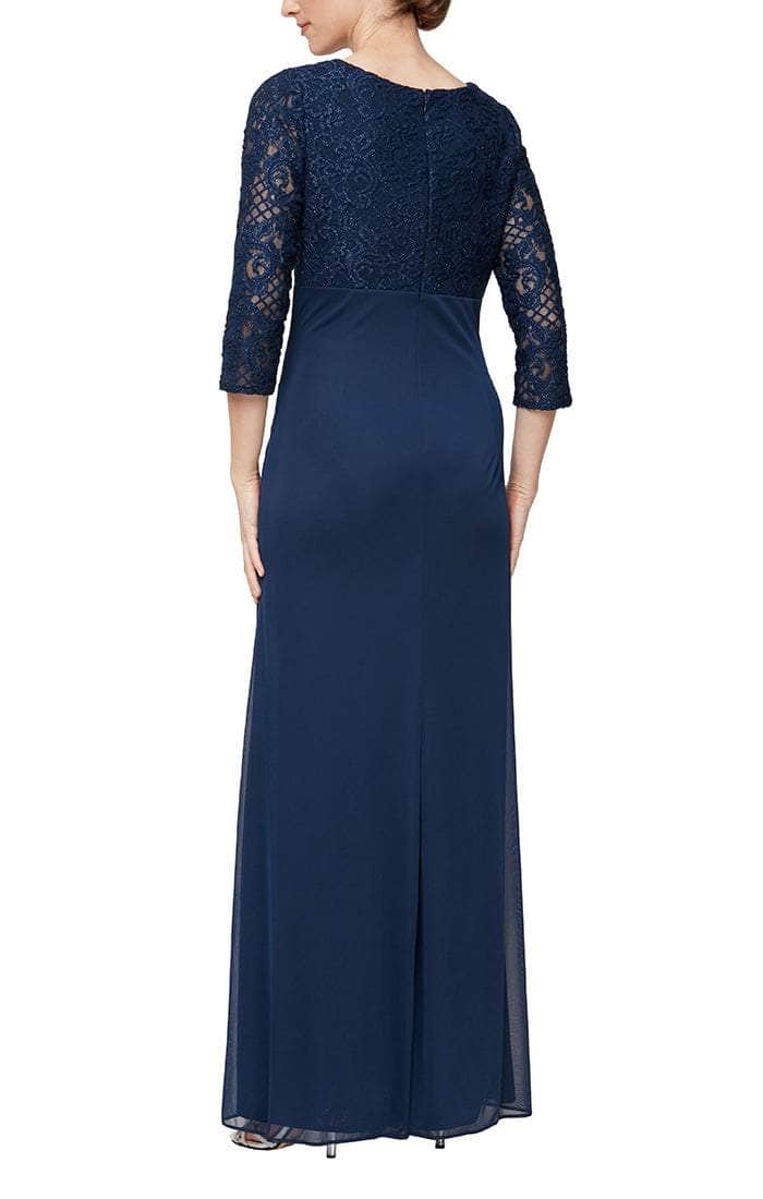 Scallop Lace Evening Dress