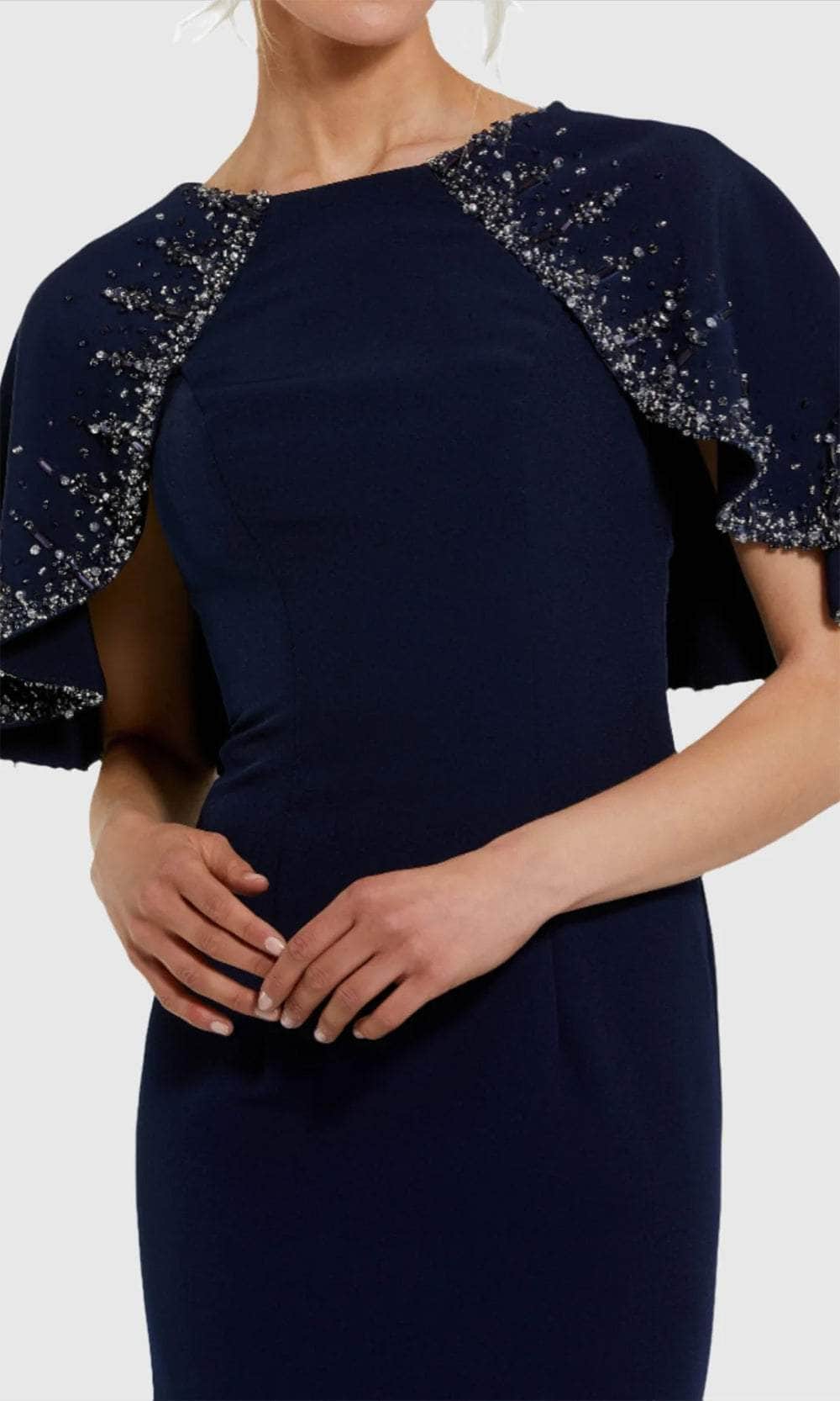 Fitted High Neck Long Dress