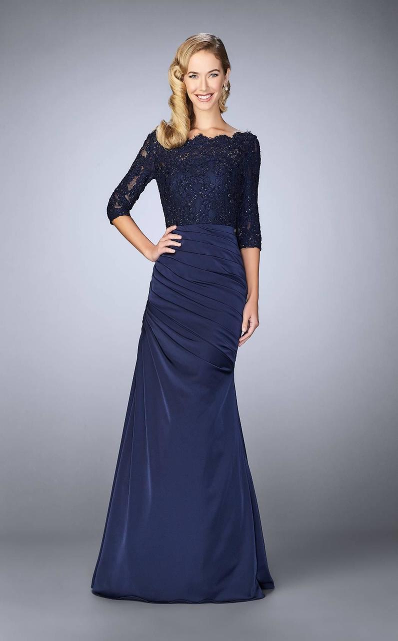 24926 Off-Shoulder Ruched Mermaid Gown
