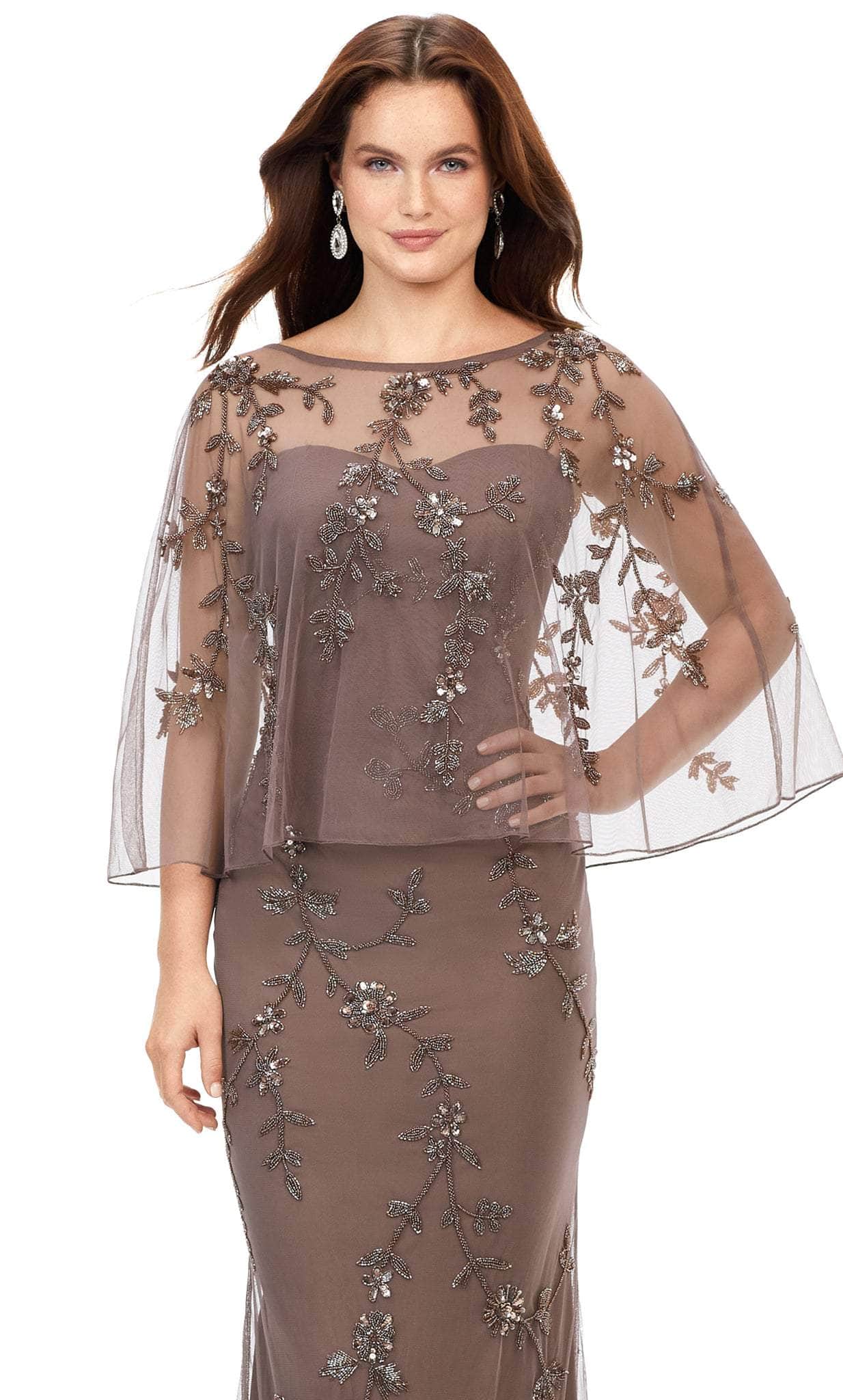 Strapless With Overlay Evening Dress