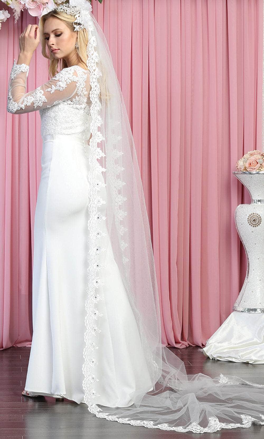 Illusion Bateau Formal Gown