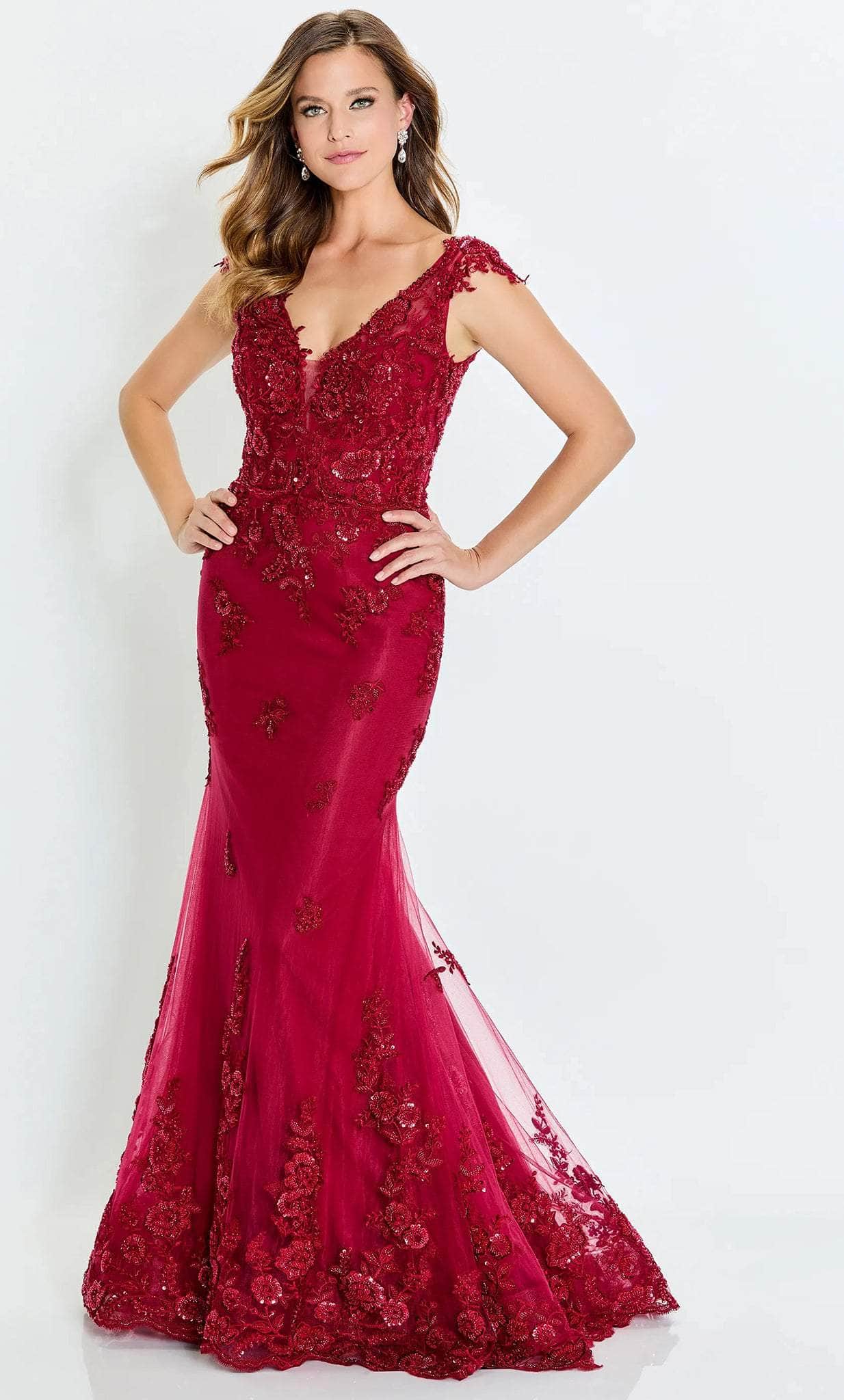 Beaded Tulle Formal Gown