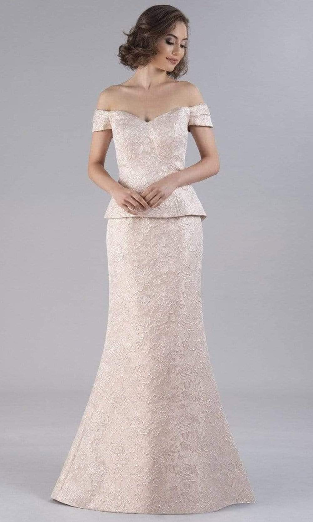 20509 Off Shoulder Lace Mermaid Gown