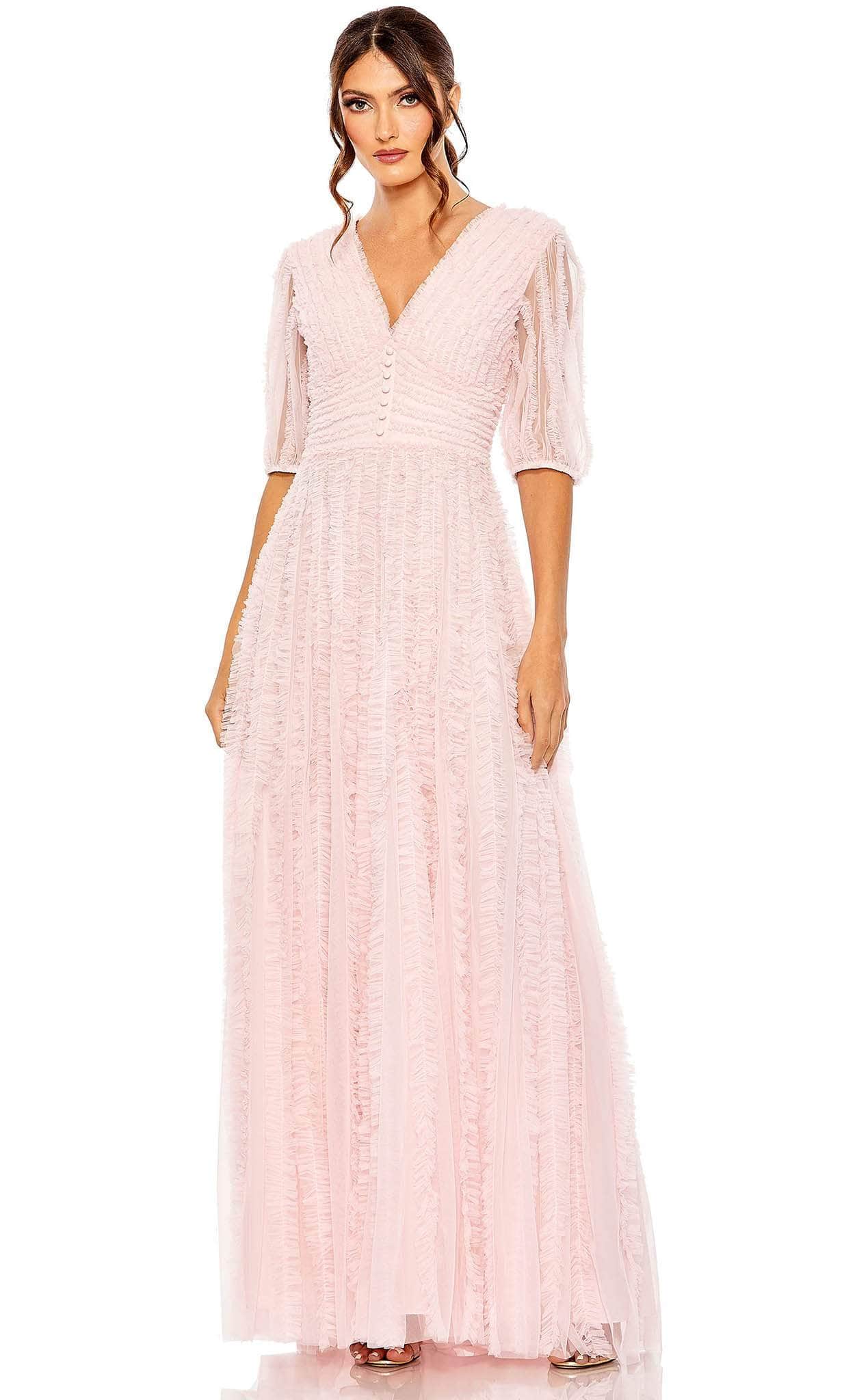 Puff Sleeve A-Line Mother of the Groom Formal Dress