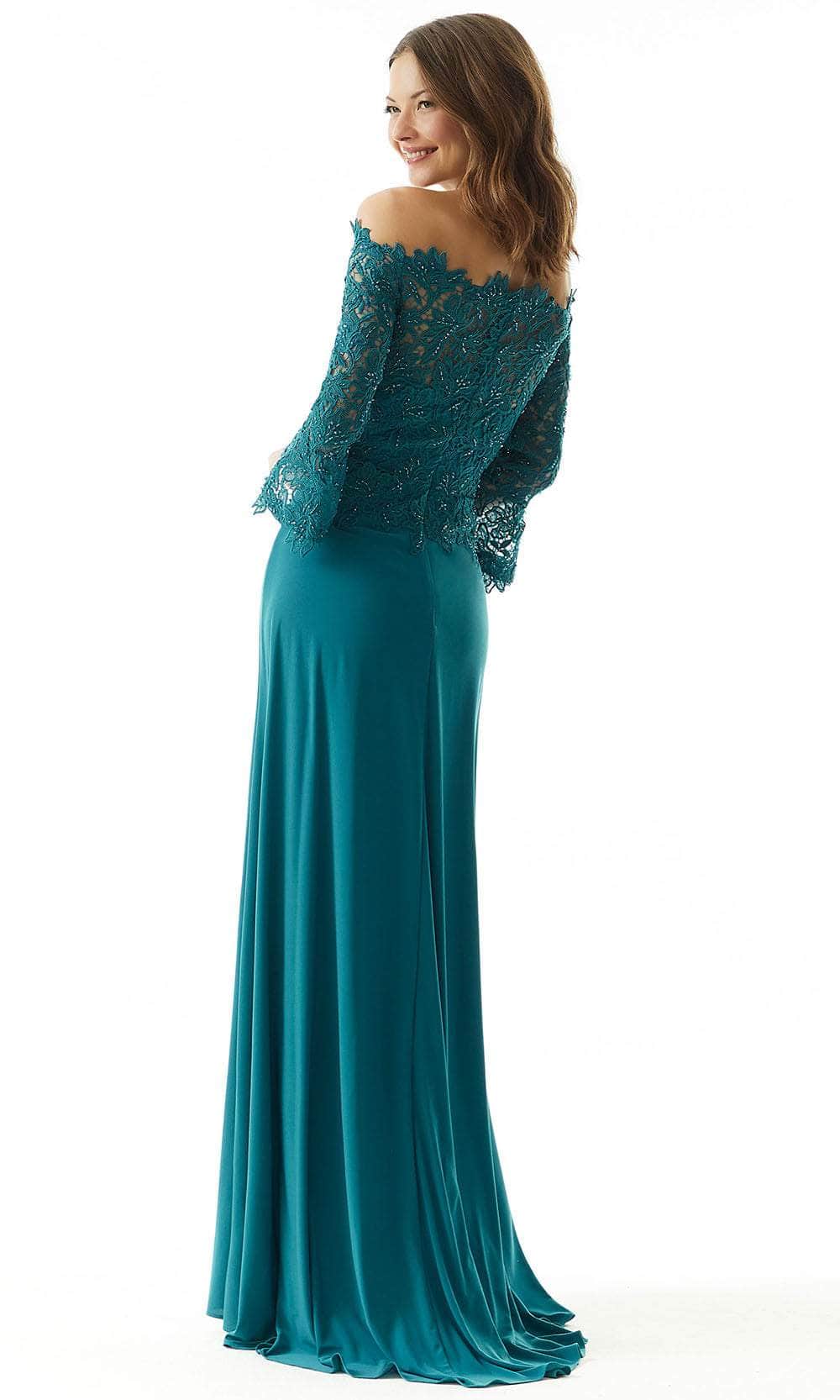 Bell Sleeve Lace Evening Dress