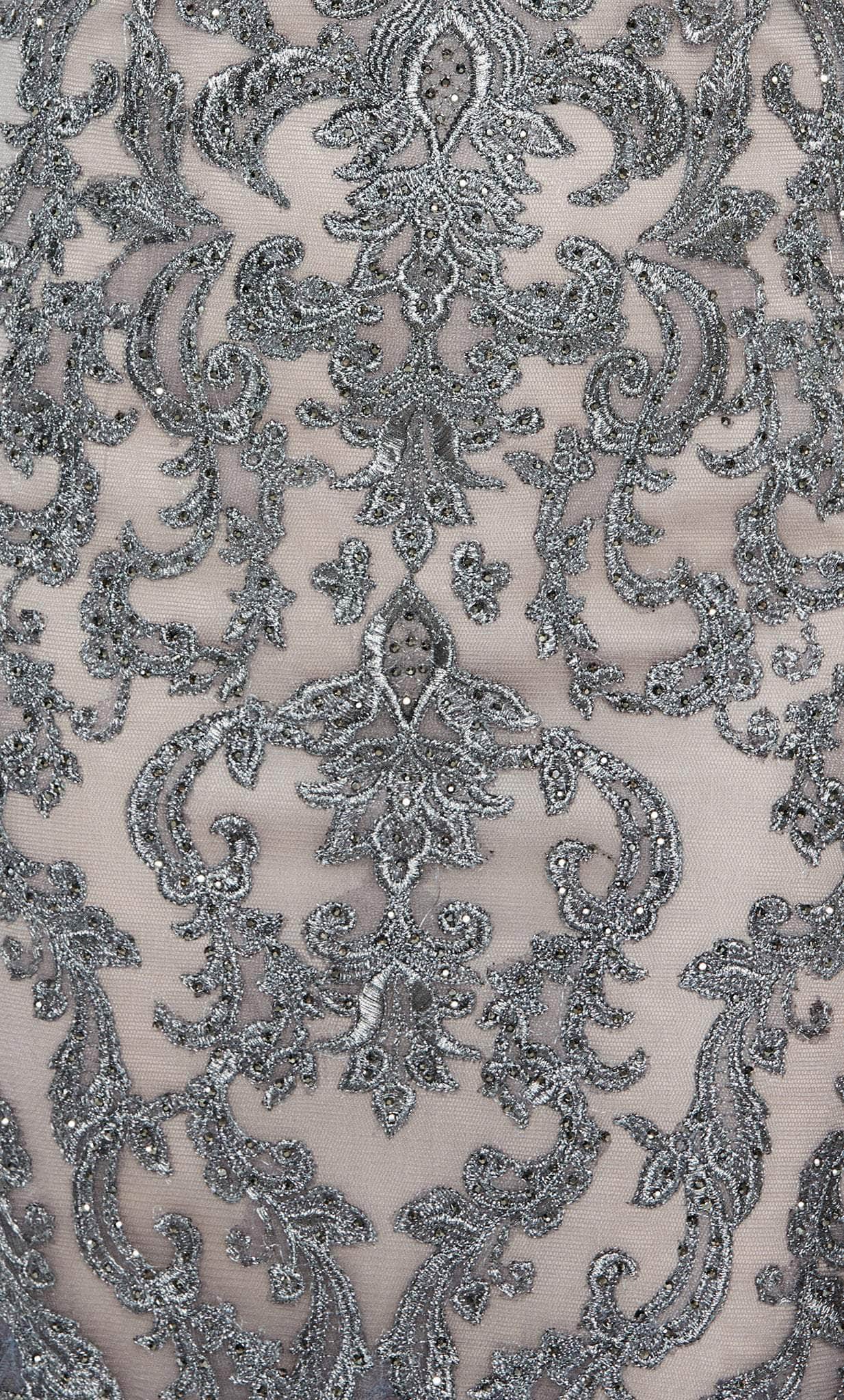 Lace Scoop Neck Evening Gown