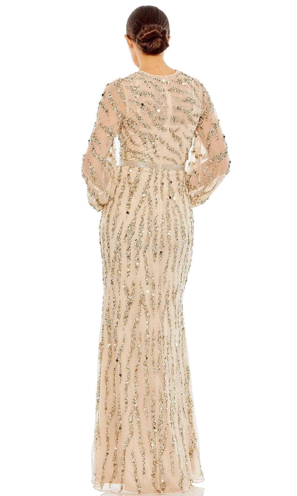 Modest Bedazzled Long Evening Dress