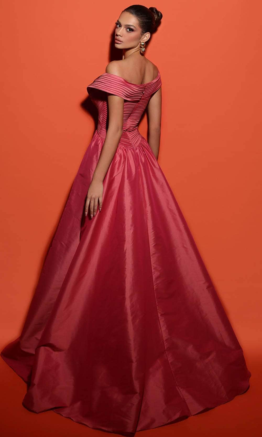 Weaved Overskirt Evening Gown