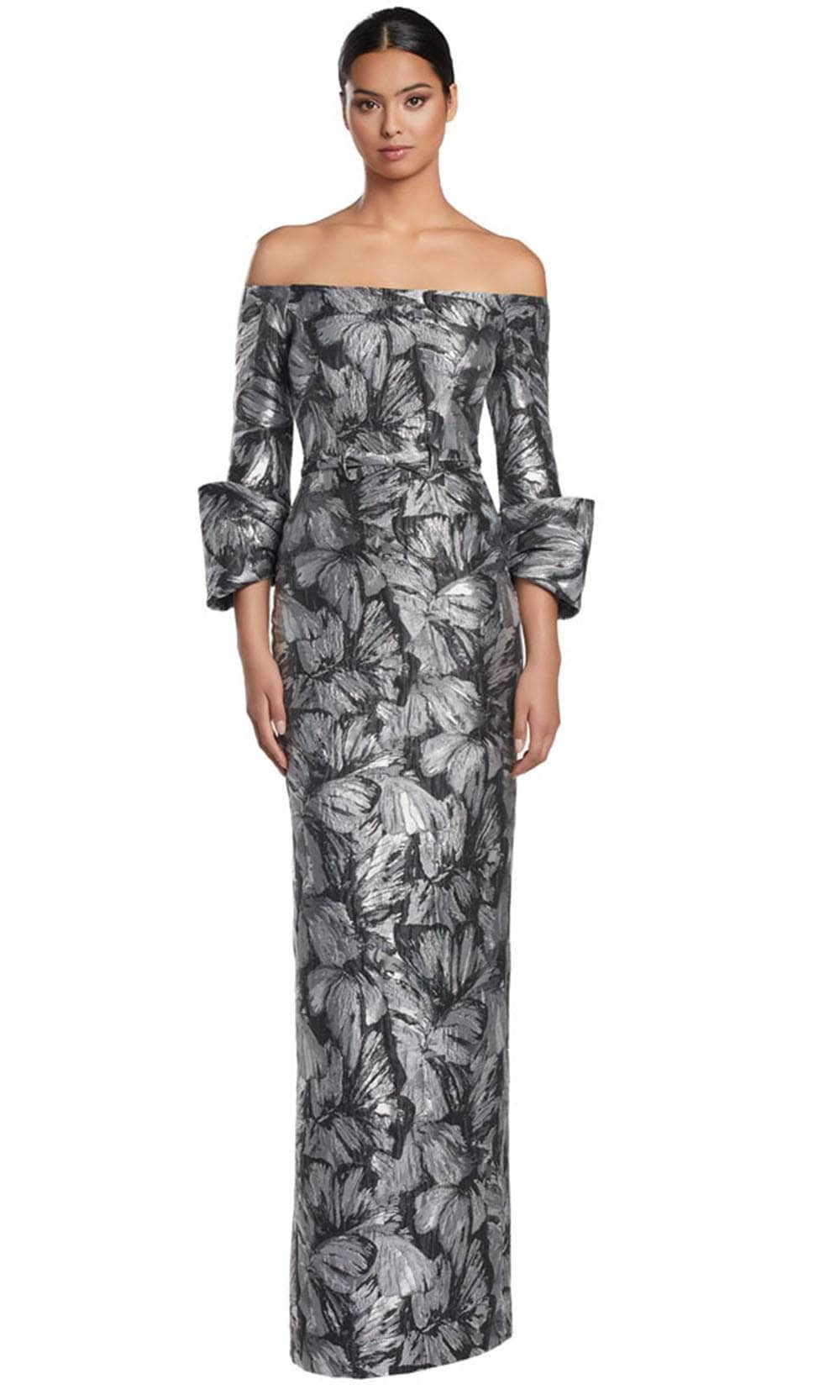Off-Shoulder Column Evening Gown