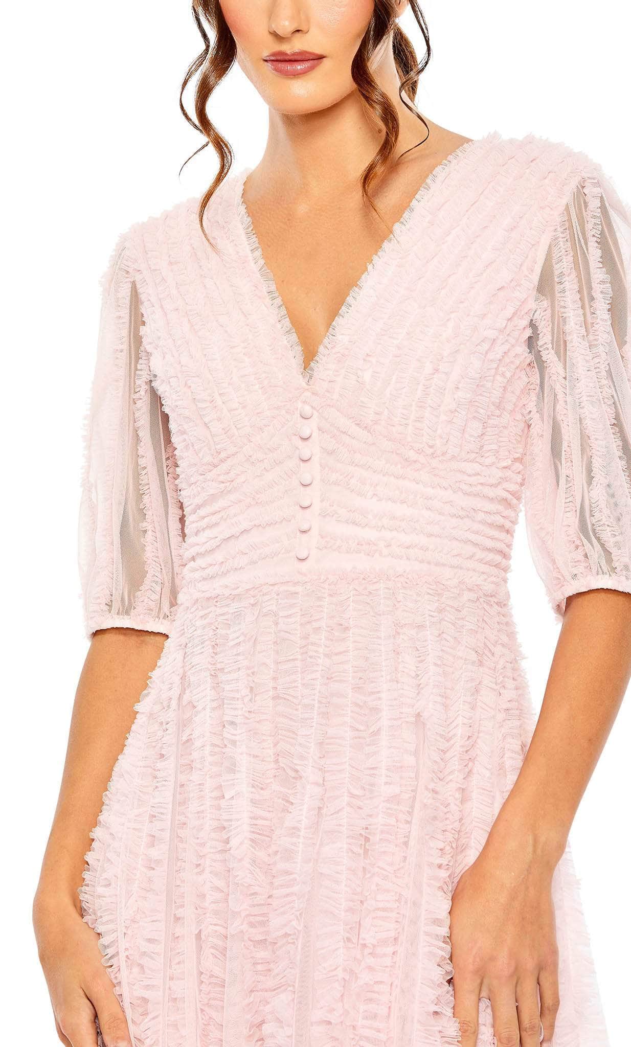 Puff Sleeve A-Line Mother of the Groom Formal Dress