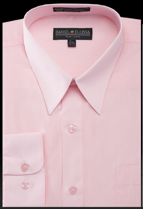 Men’s Regular Fit Basic Dress Shirt in Pink