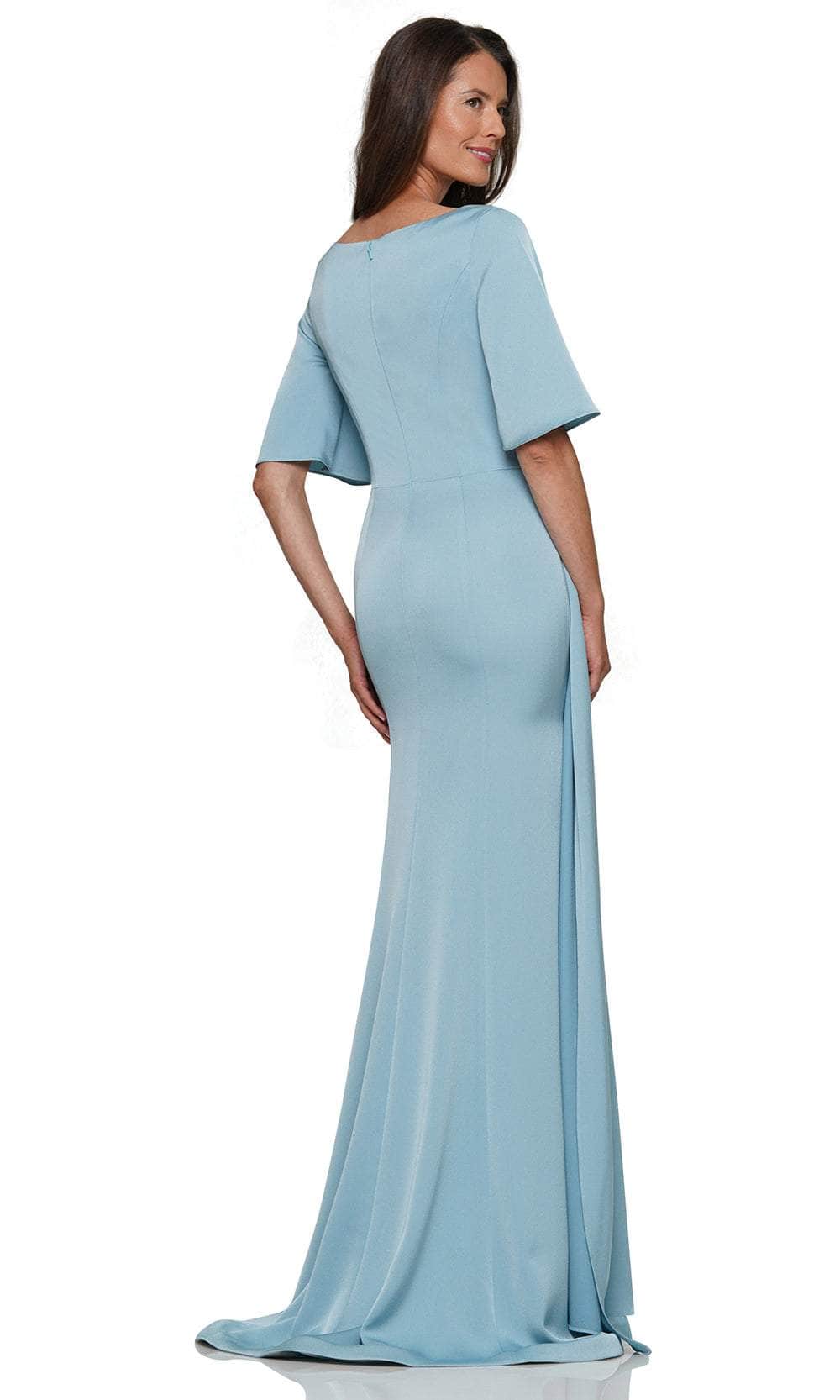 Surplice V-Neck Pleated Formal Gown