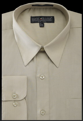Men’s Regular Fit Basic Dress Shirt in Olive Green